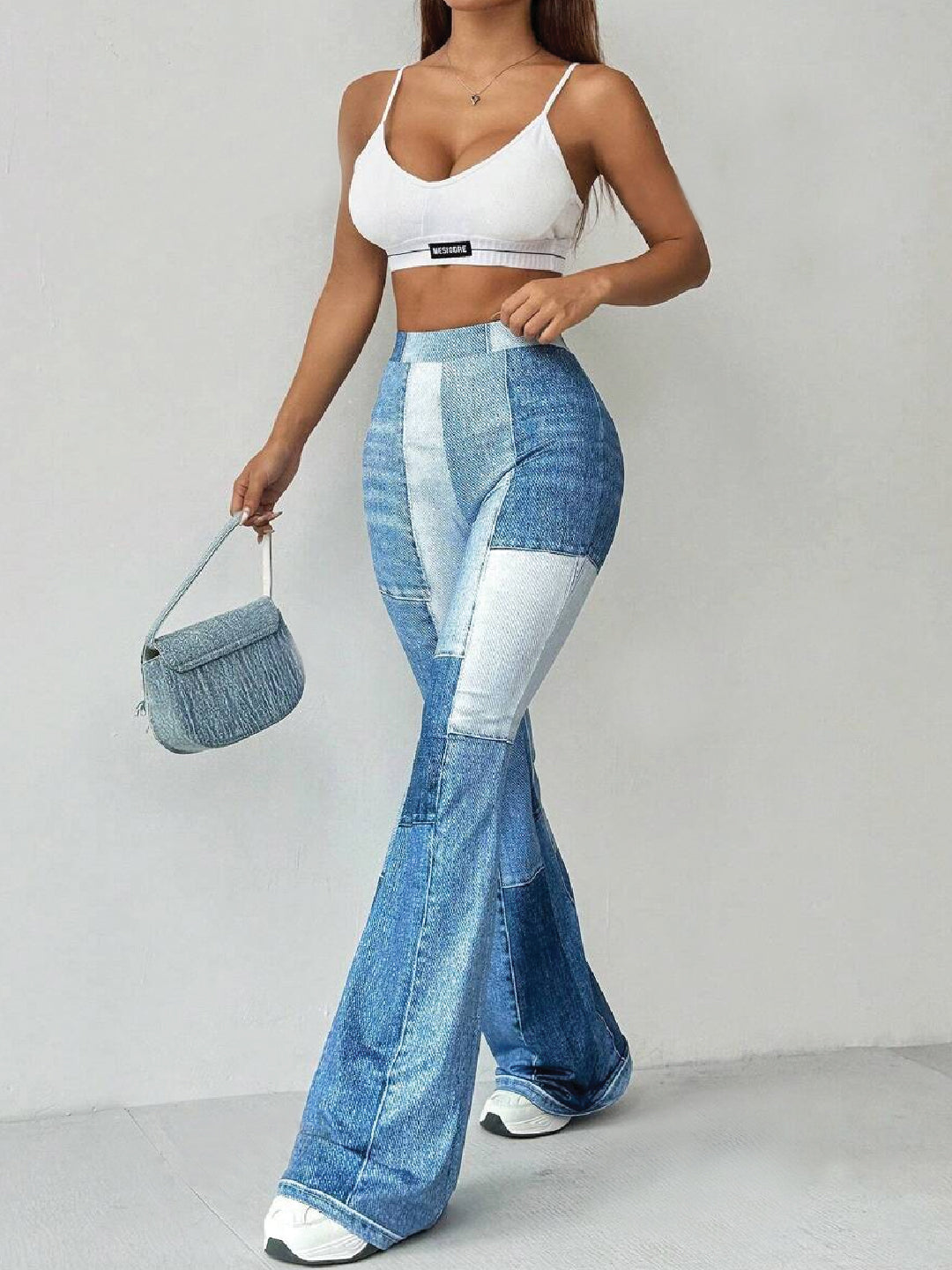 TANDUL  Women Regular Fit Light Blue Lycra Blend Trousers