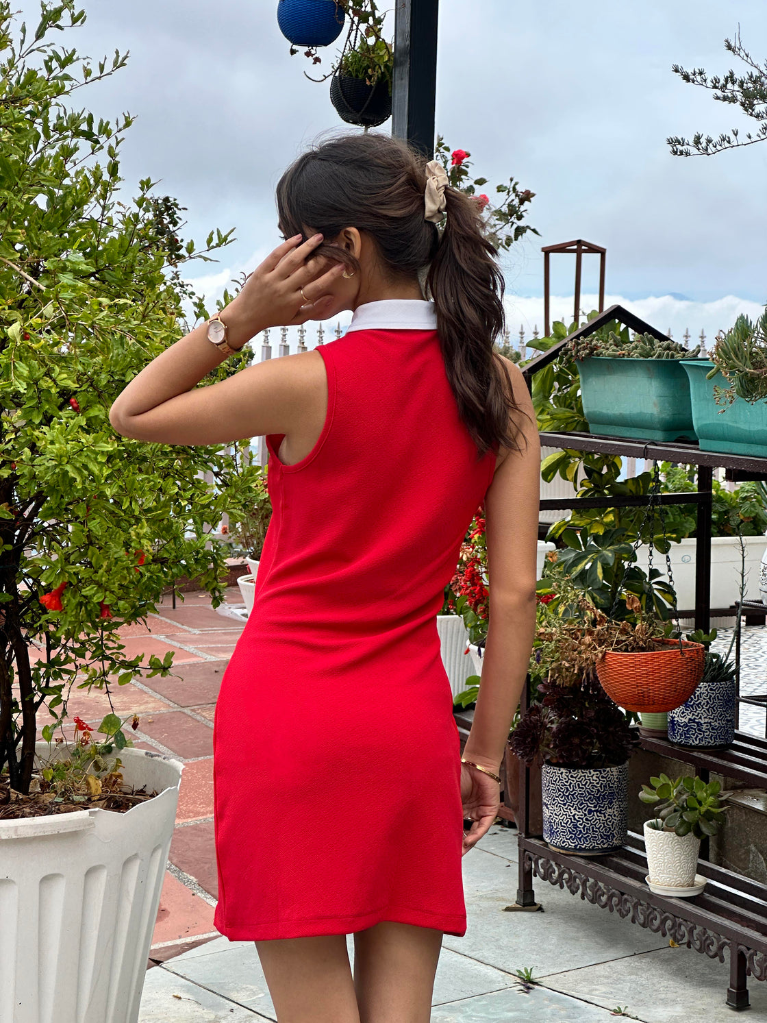 TANDUL Women Solid Red Polo Dress