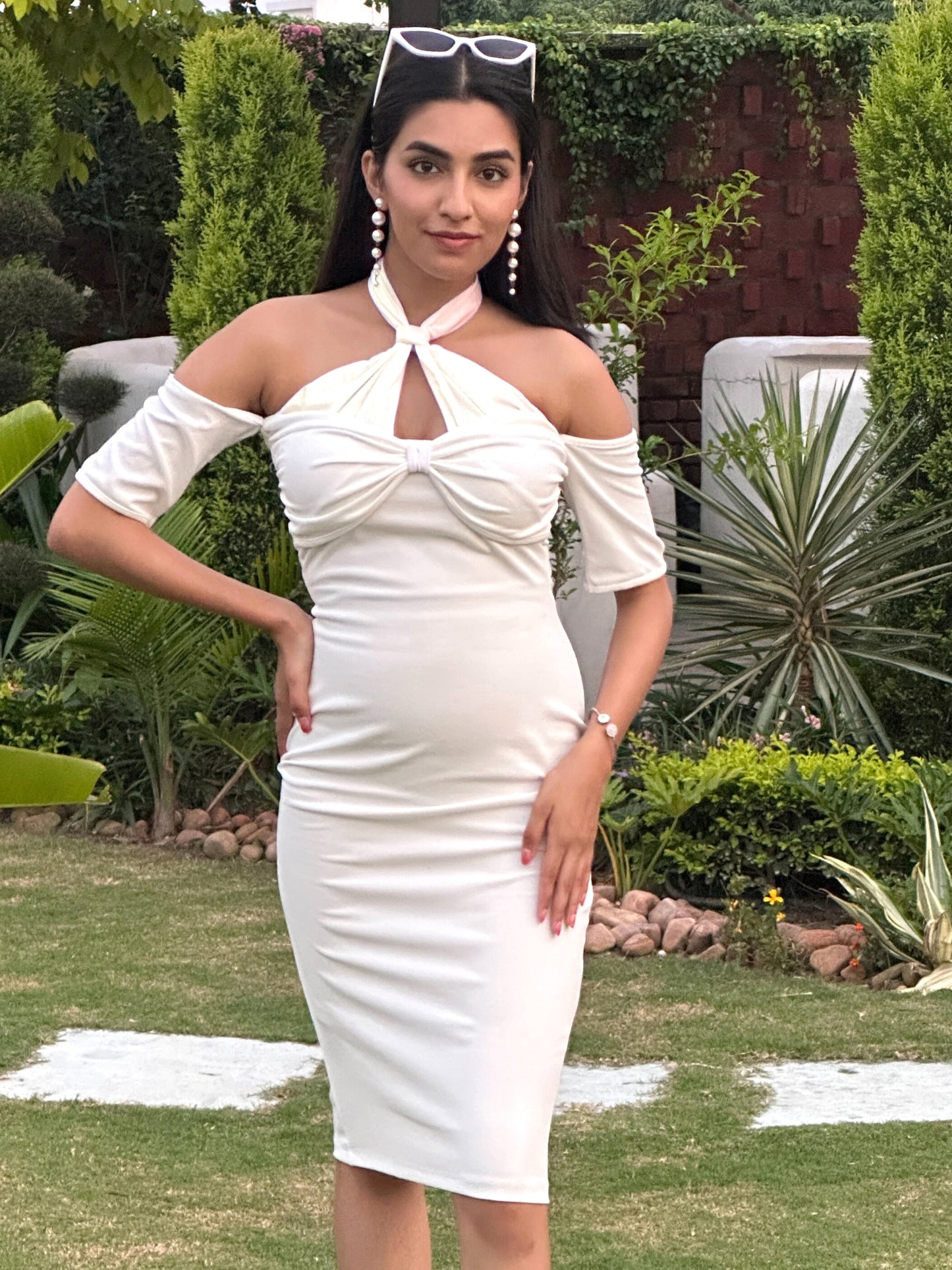 TANDUL Women Stunning White Dress