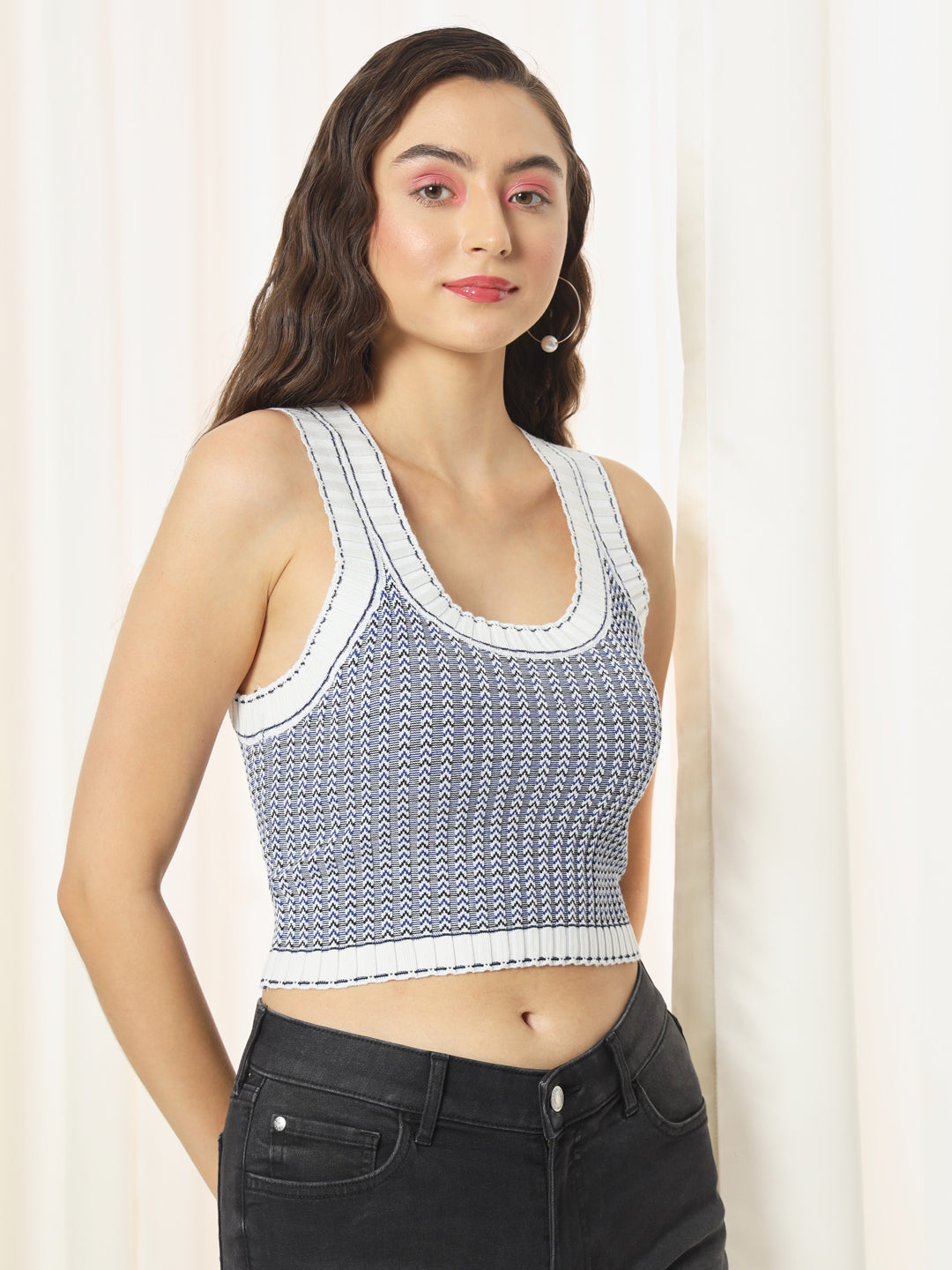 TANDUL  Casual Sleeveless Printed Women Multicolor Top