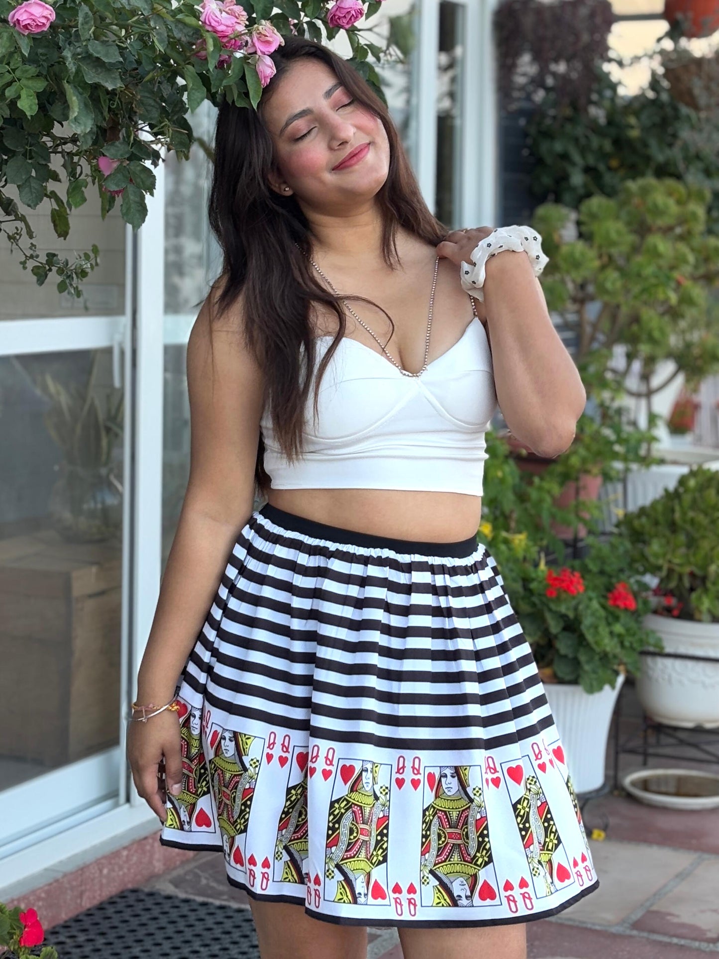 TANDUL Women Playful Cards Printed Skirt