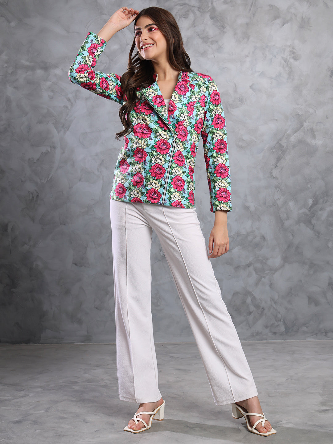 TANDUL  Women Floral Print Tailored Jacket