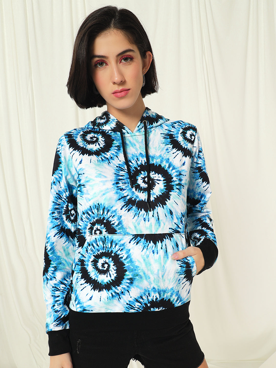 TANDUL  Women Full Sleeve Printed Hooded Sweatshirt