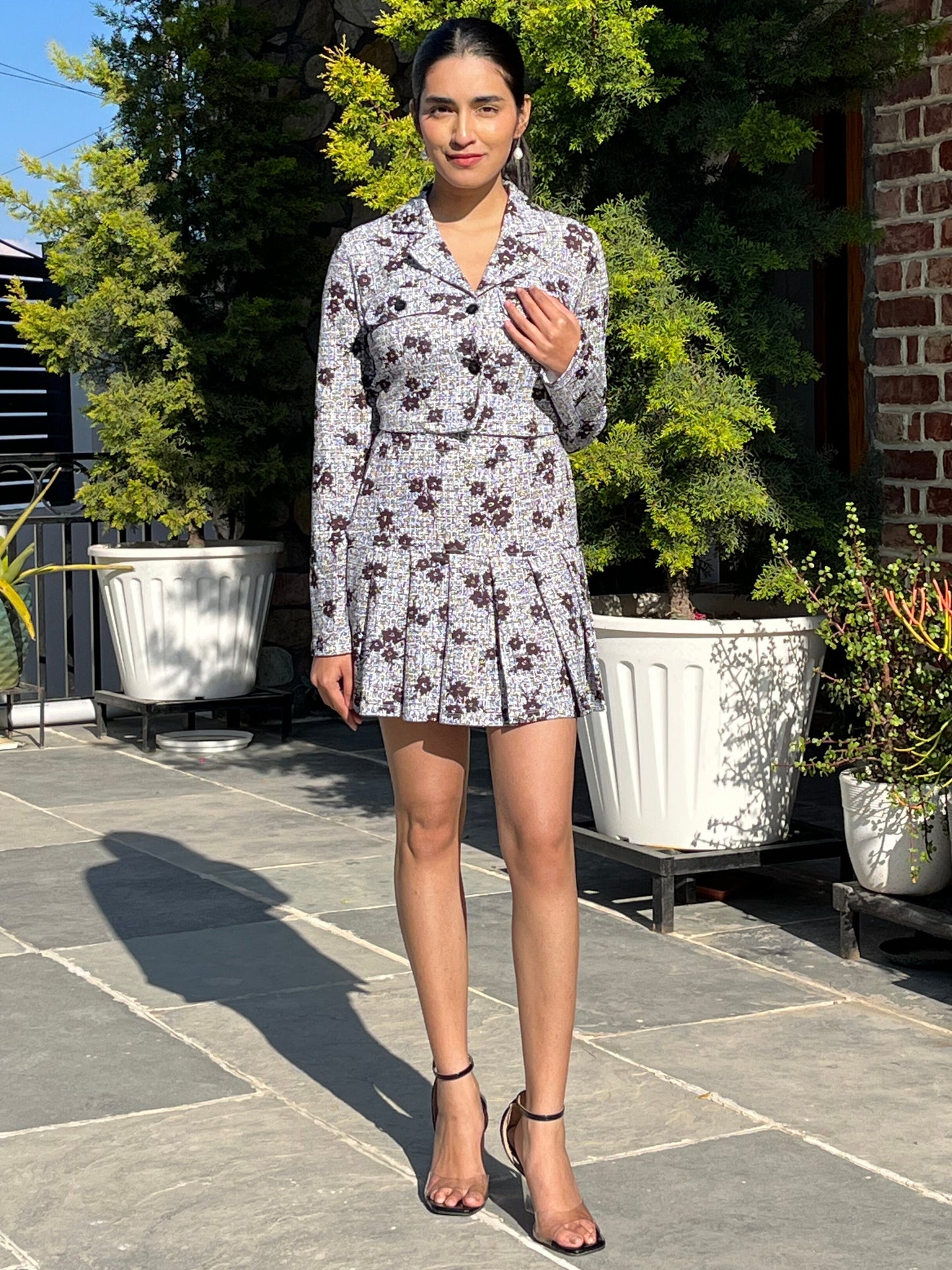 TANDUL Women Stunning Black and White Printed Co-ord Set
