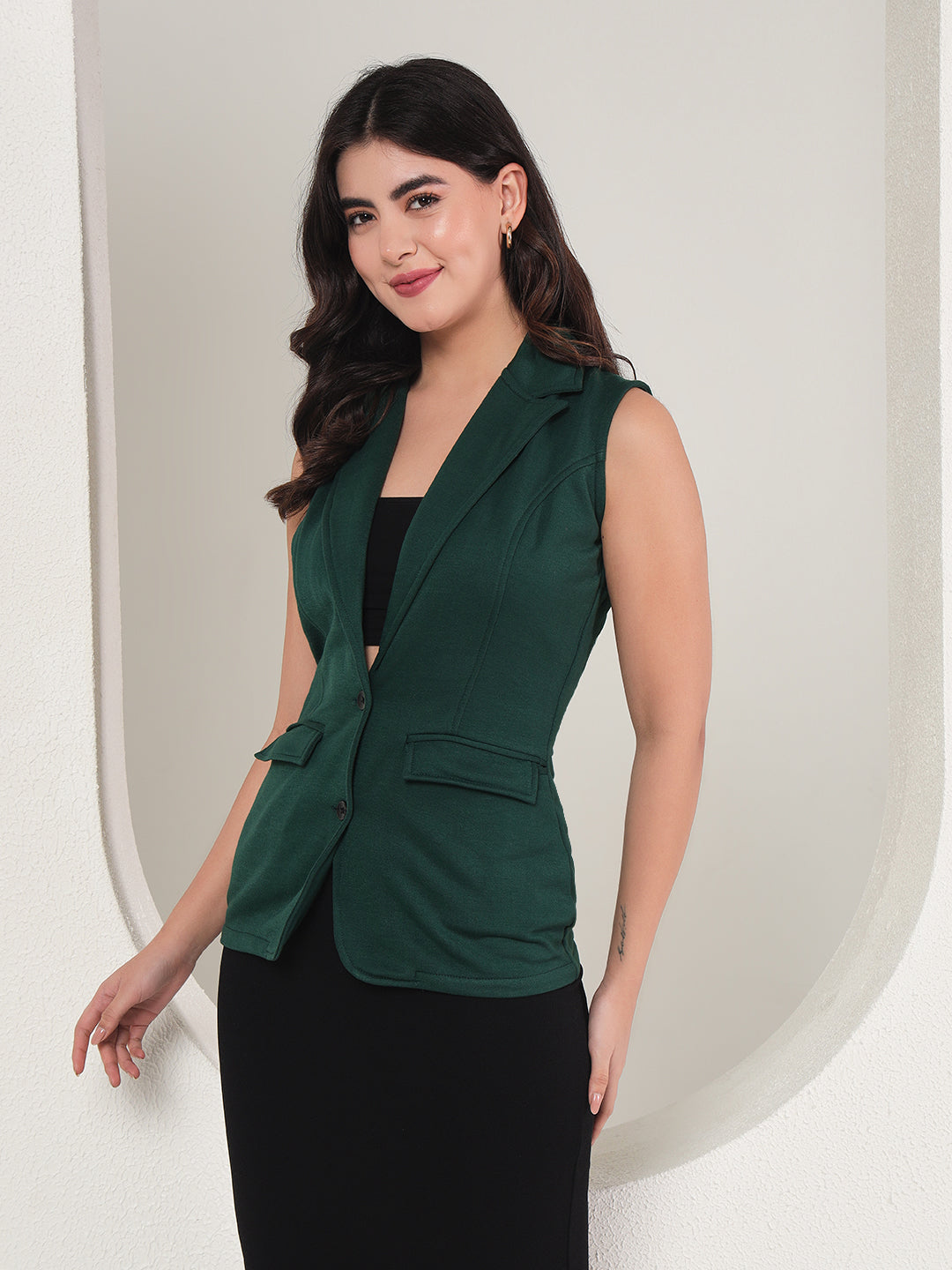 TANDUL  Polyester Solid Coat For Women