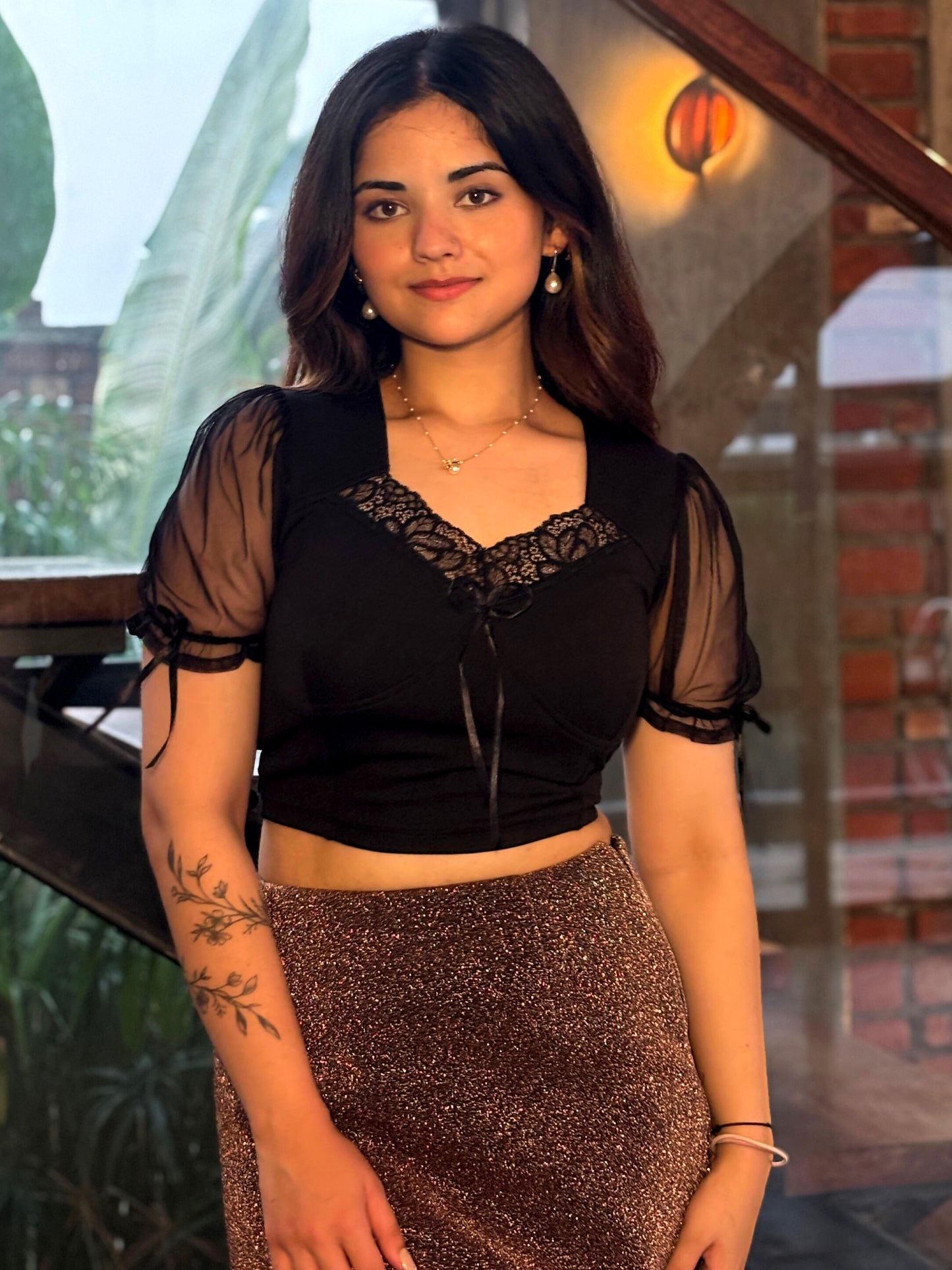 TANDUL Stunning Black Top