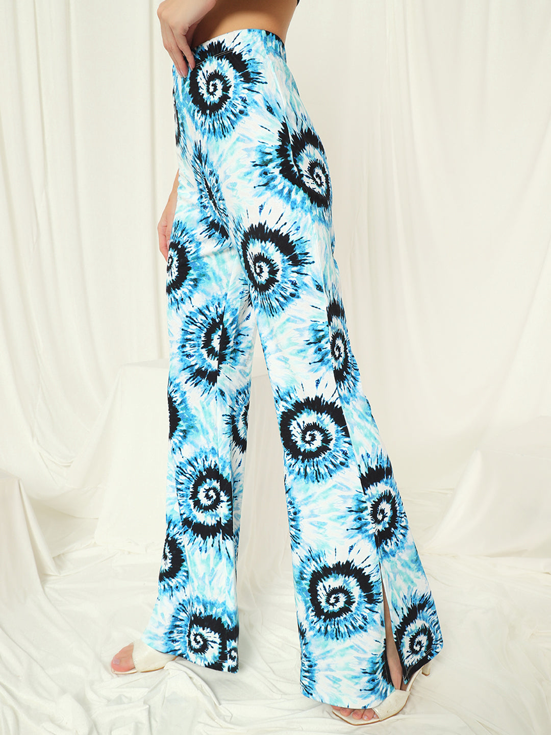 TANDUL  Women Regular Fit Light Blue Lycra Blend Trousers