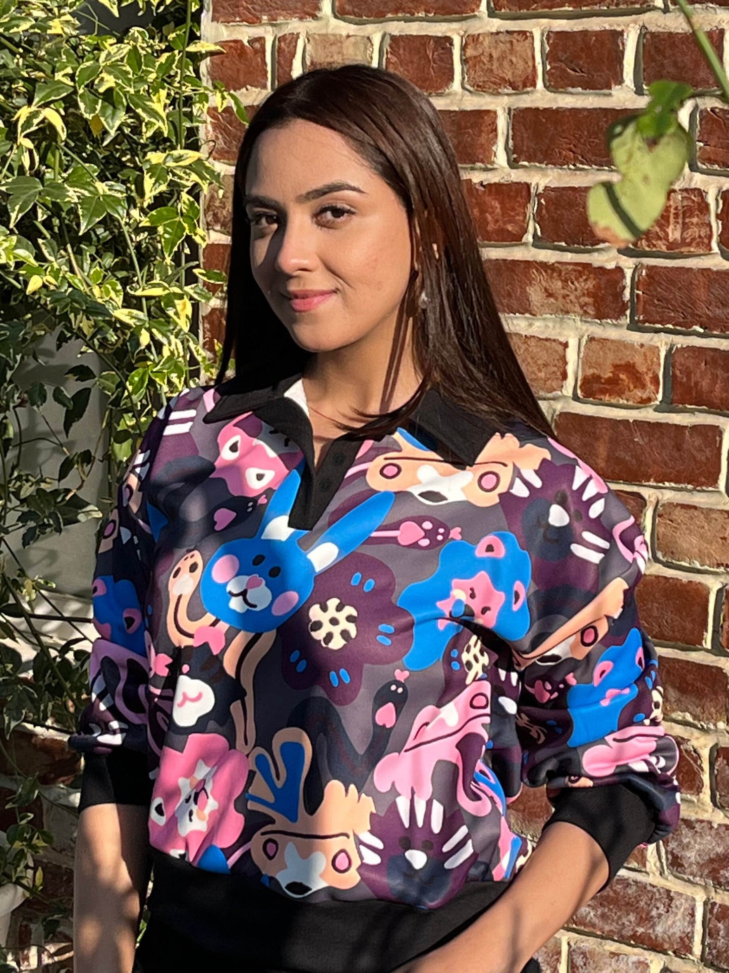 TANDUL Women Vibrant Multicolor Printed Sweatshirt