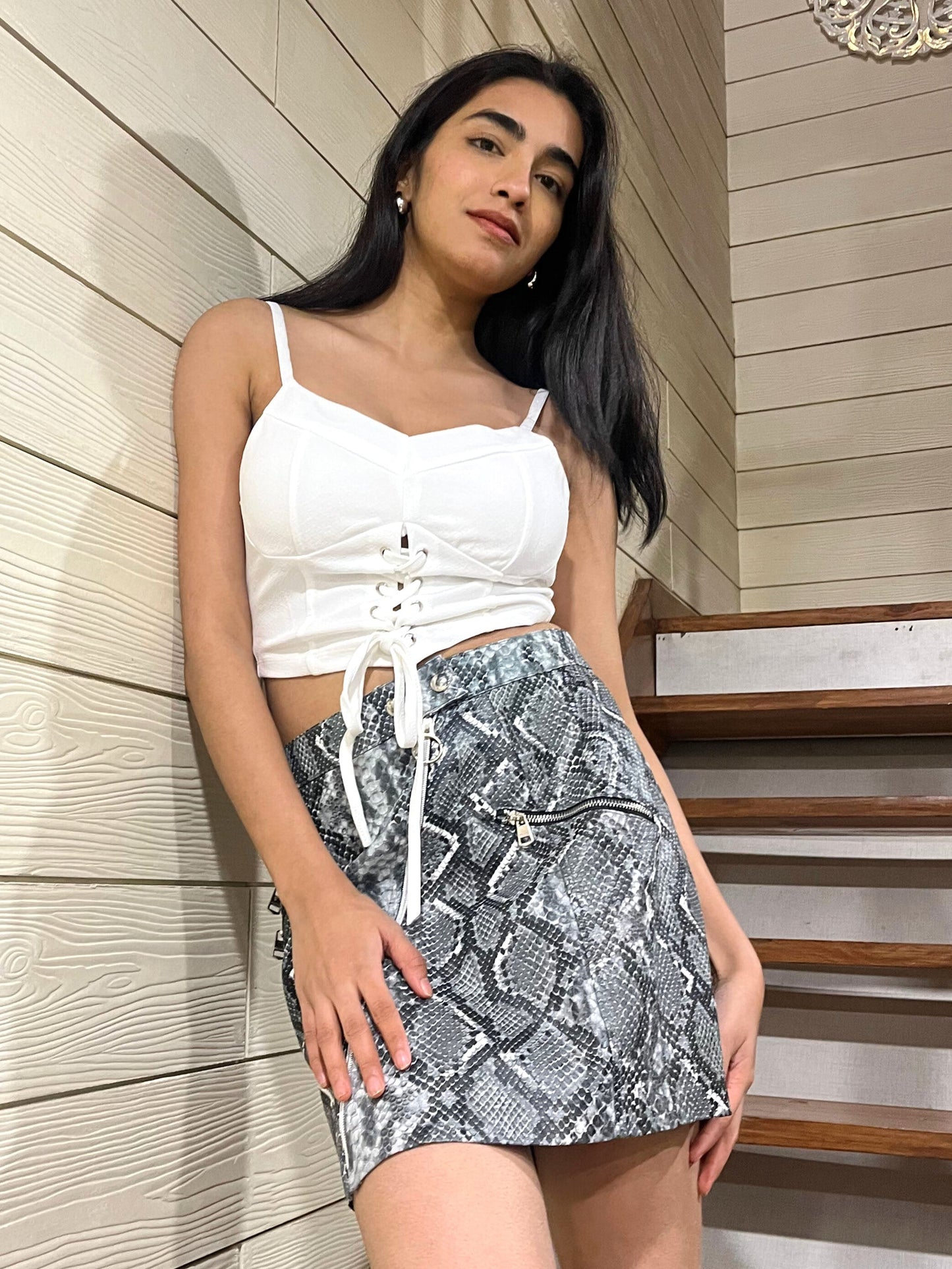 TANDUL Casual Shoulder Straps Solid Women White Top