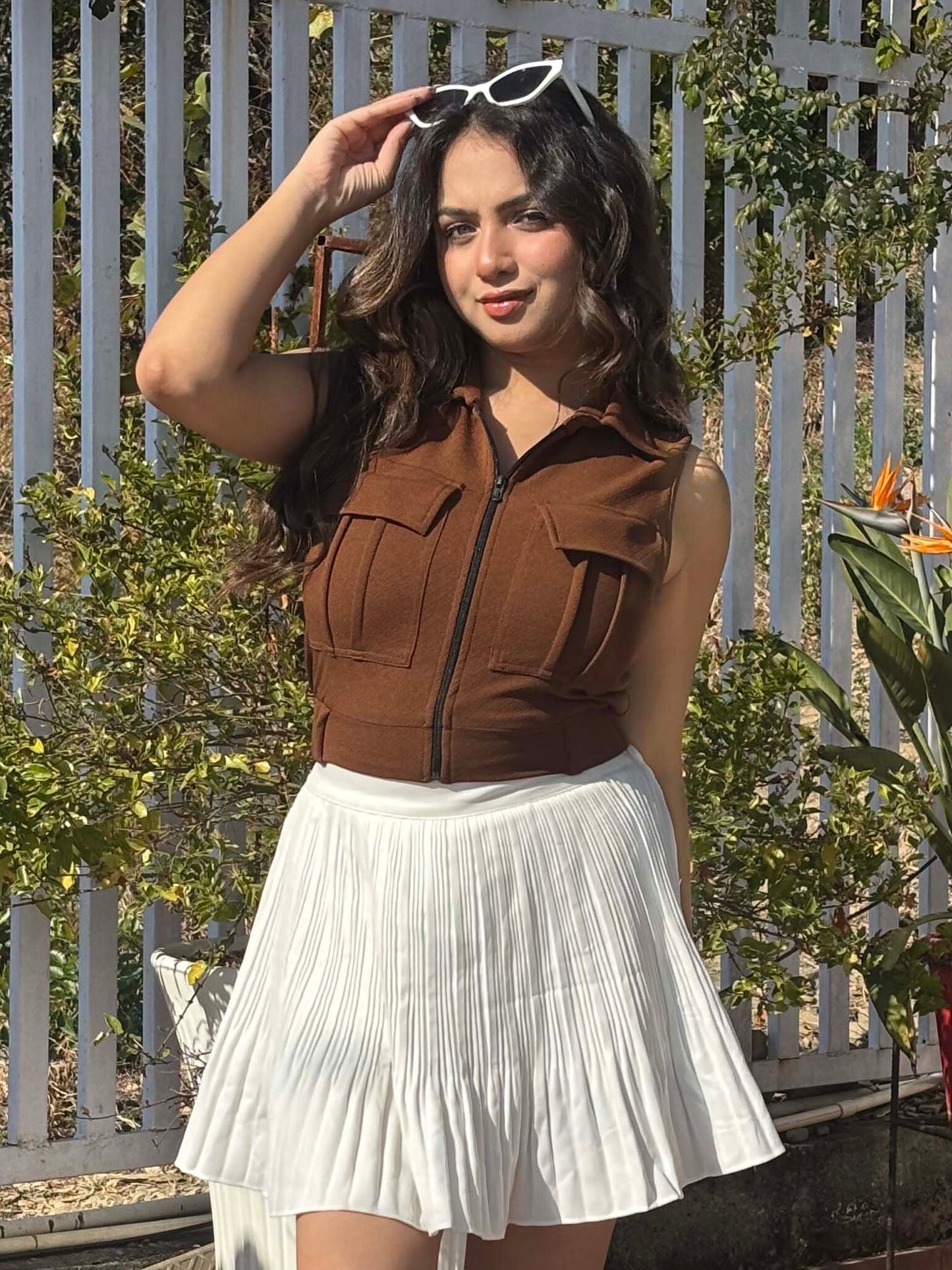 TANDUL Women Stylish Brown Top