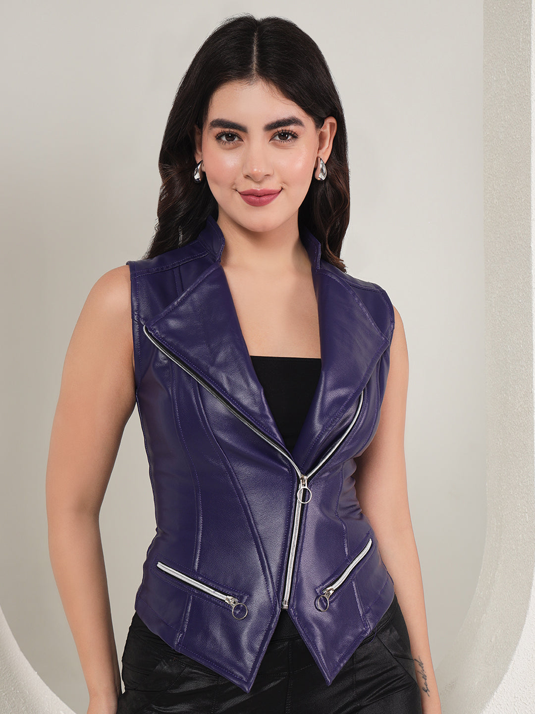 TANDUL  Women Solid Leather Jacket