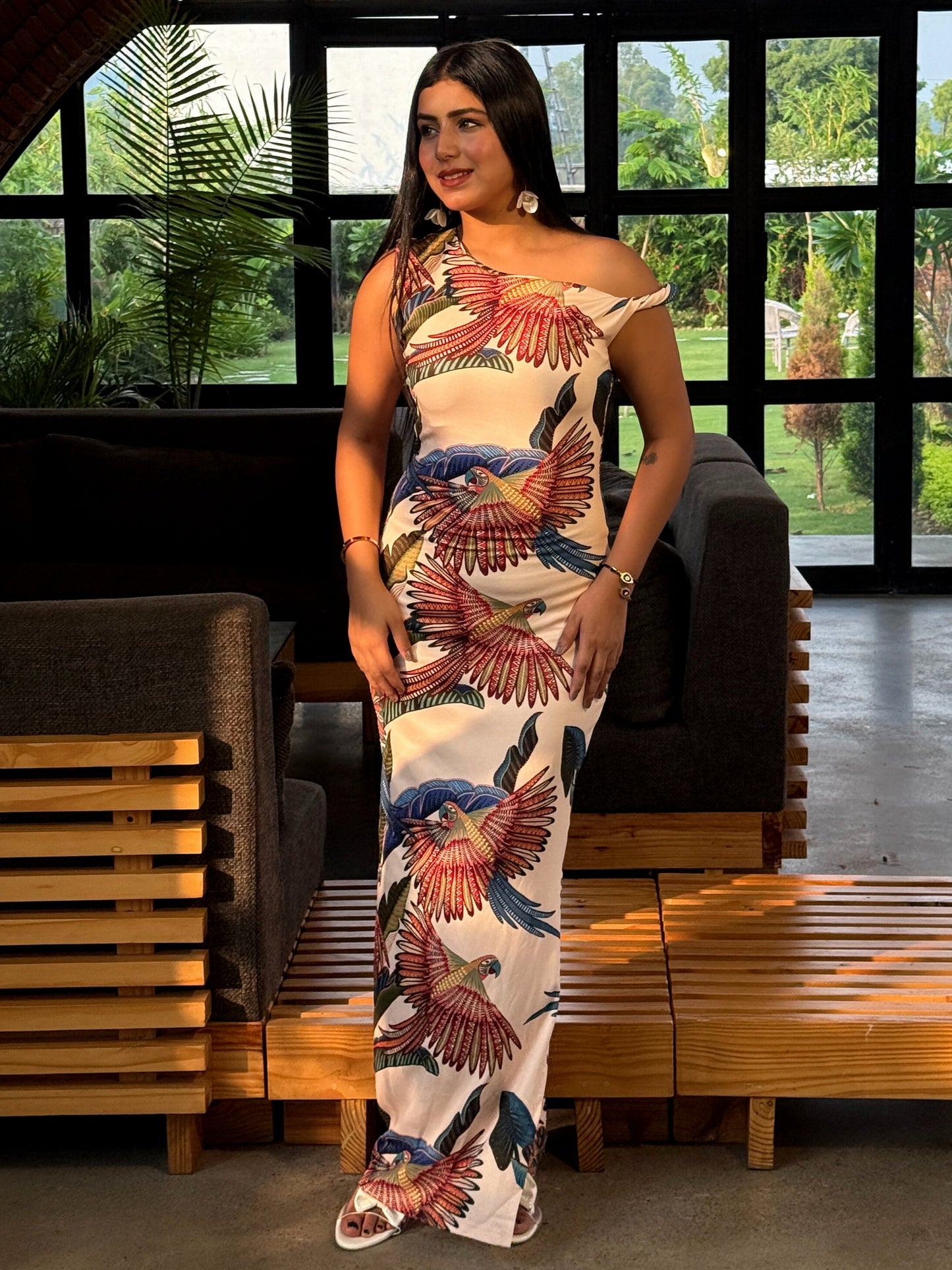 TANDUL Women Stunning Tropical Printed Dress