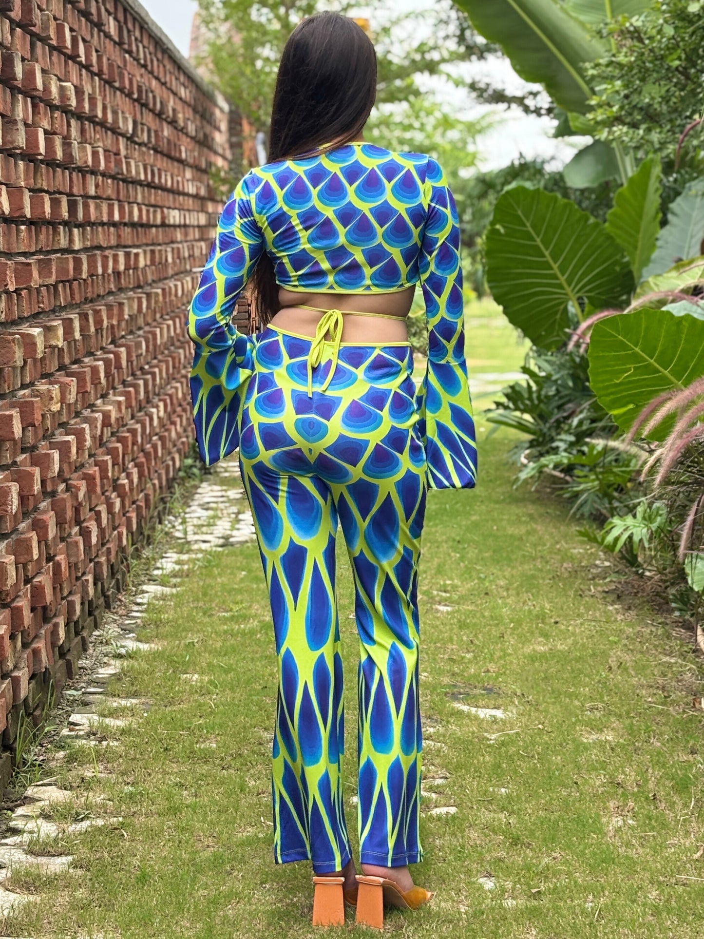 TANDUL Women Stunning Blue and Green Co-ord set