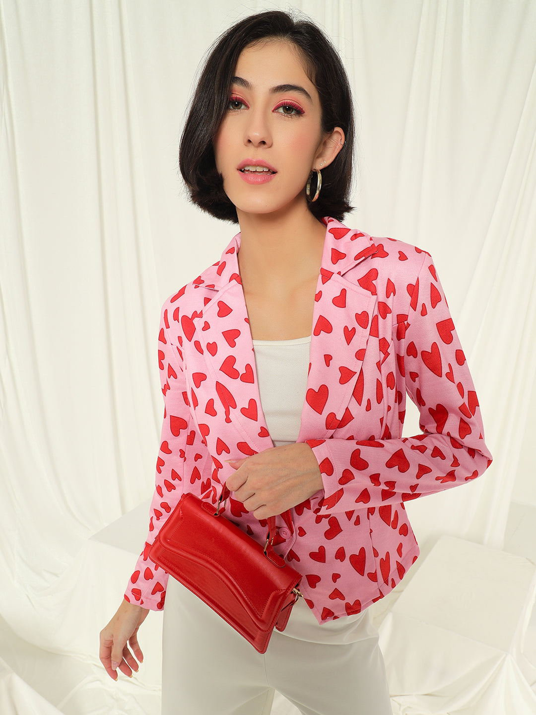 TANDUL  Fleece Floral Print Coat For Women