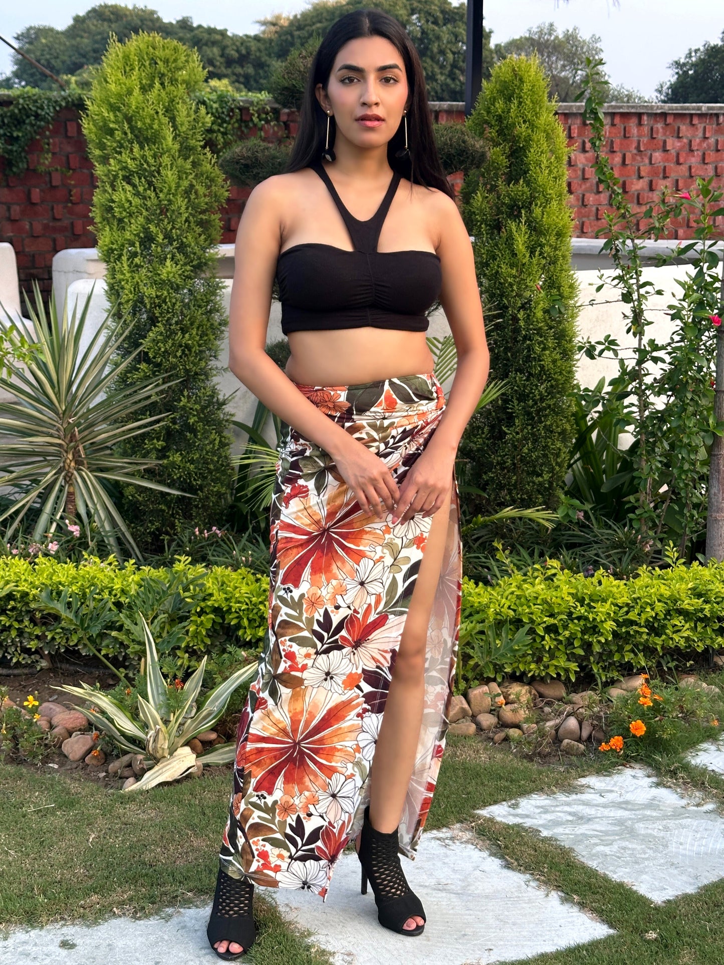 TANDUL Women Multicolor Floral Printed Skirt