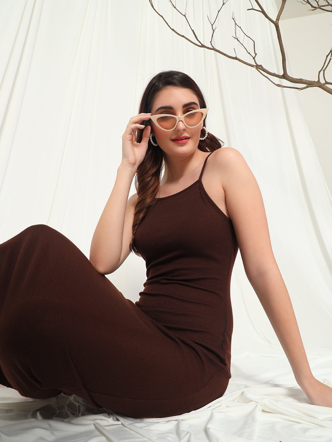 TANDUL  Women Bodycon Brown Dress