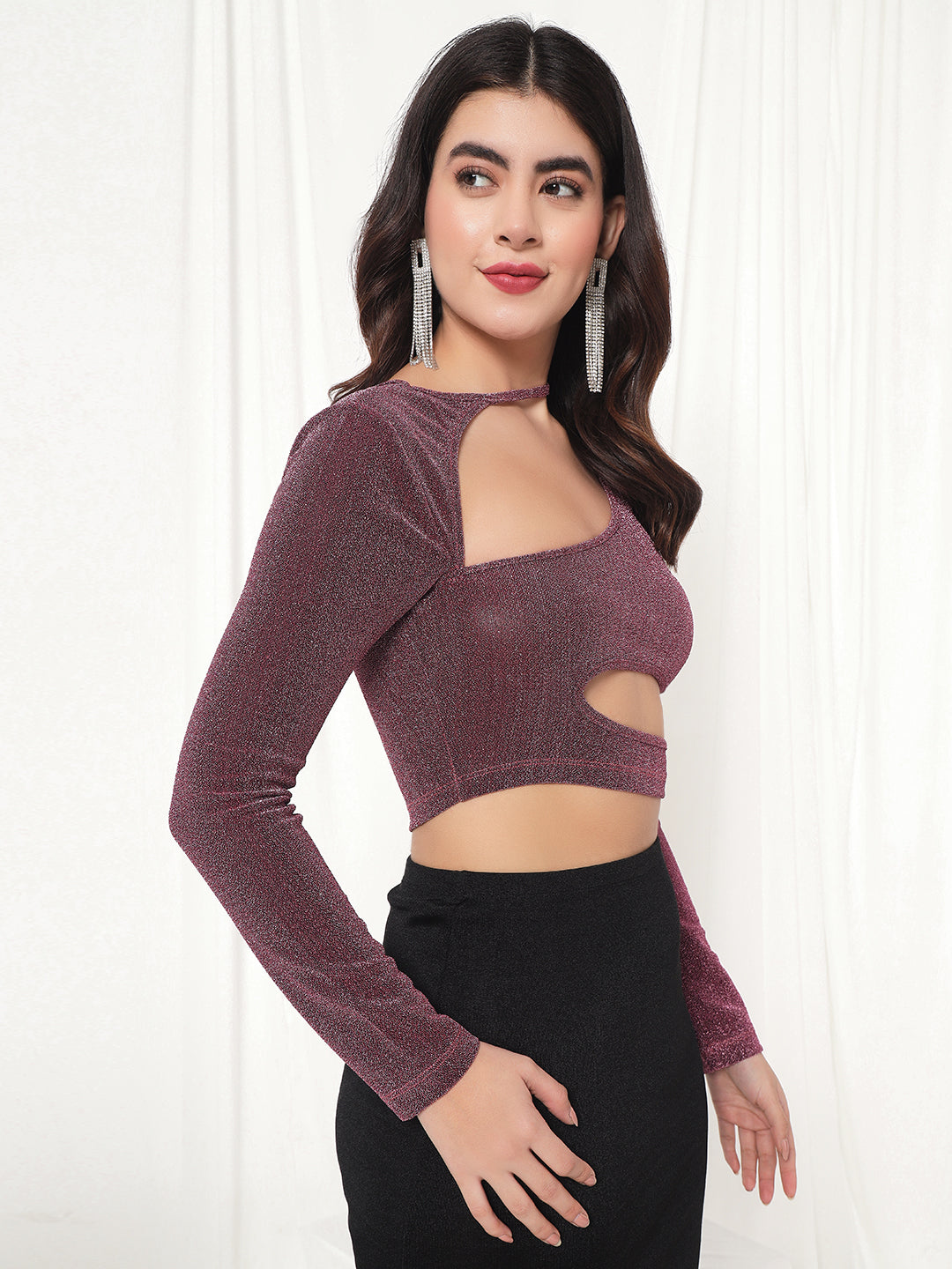 TANDUL Casual Regular Sleeves Solid Women Pink Top