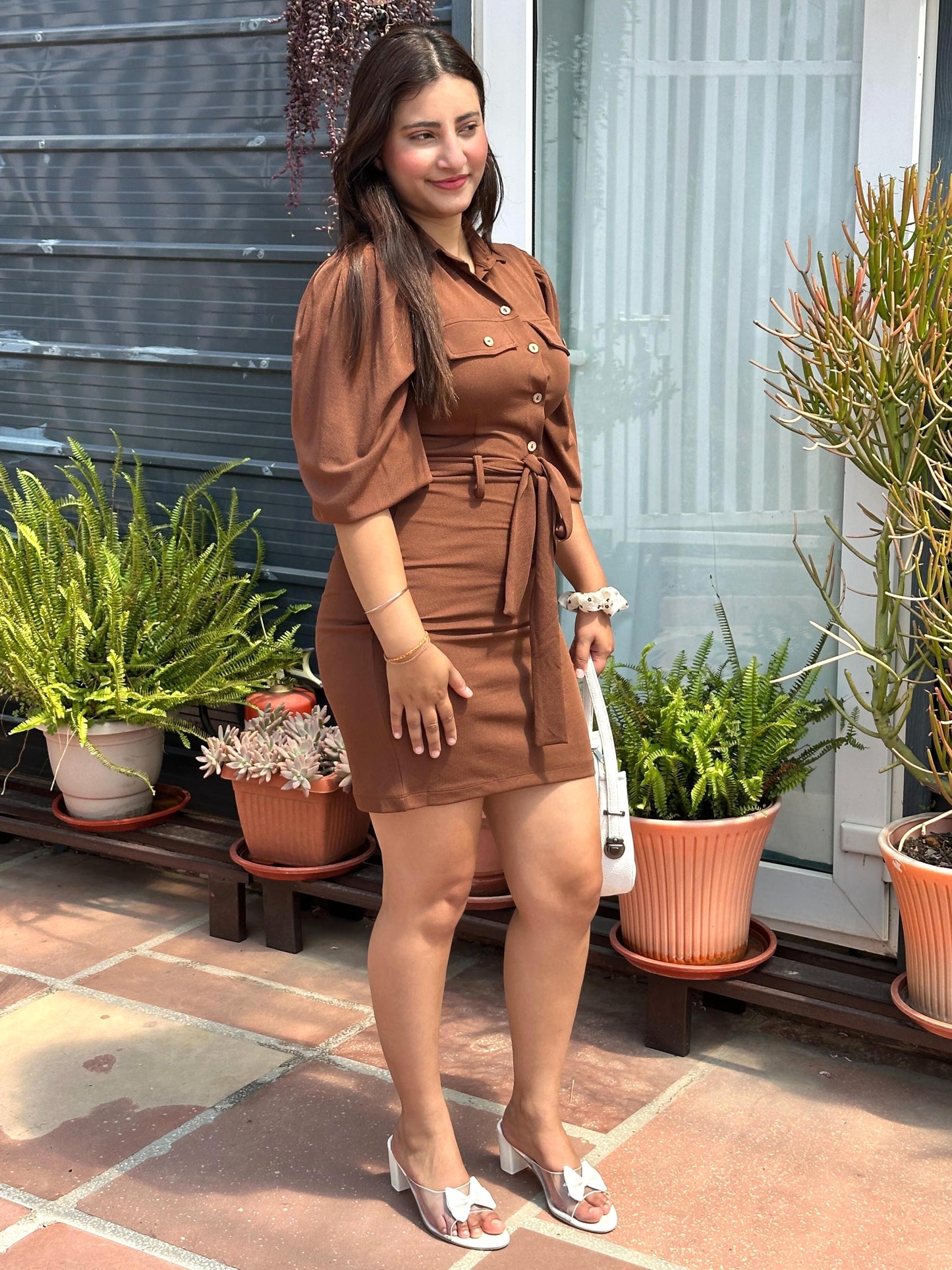 TANDUL Women Brown Solid Dress