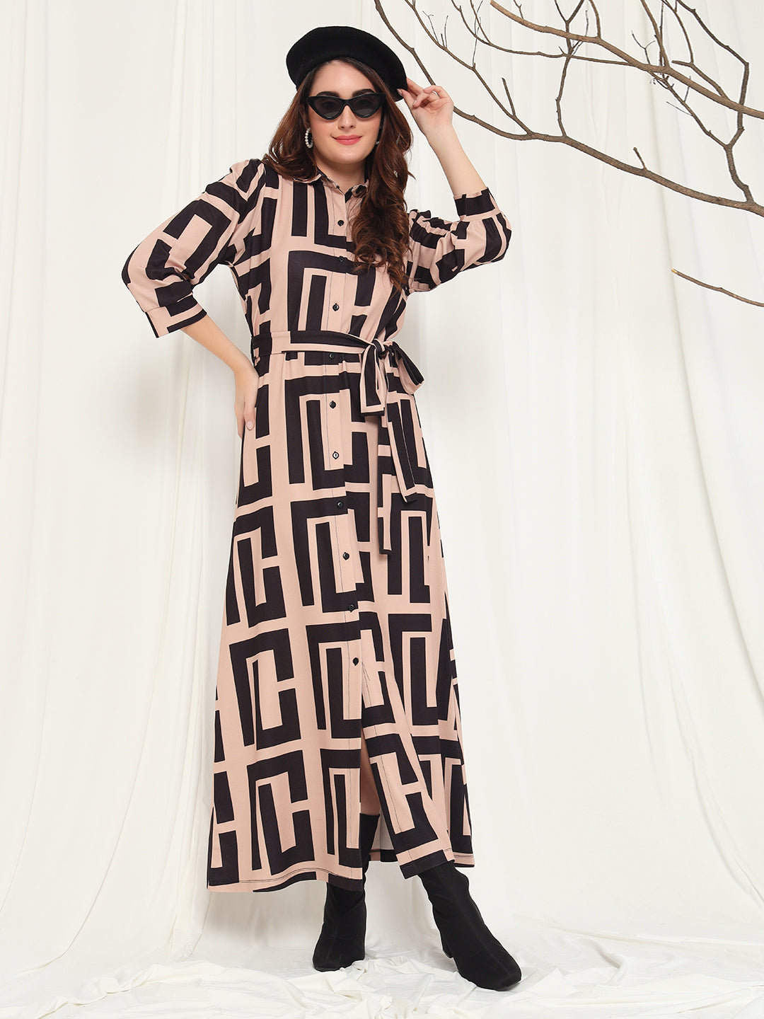 TANDUL  Women Gown Brown Dress