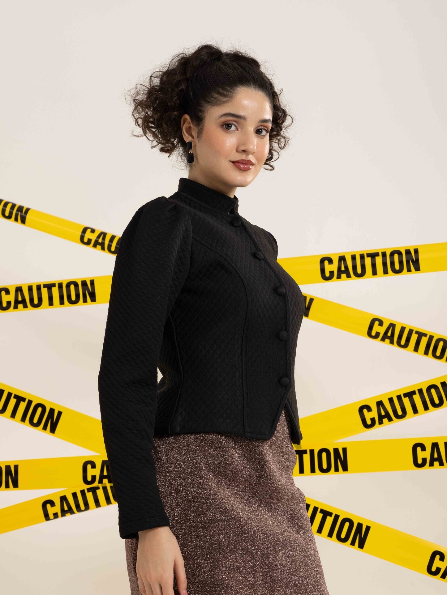 TANDUL Women Sleek Black Jacket