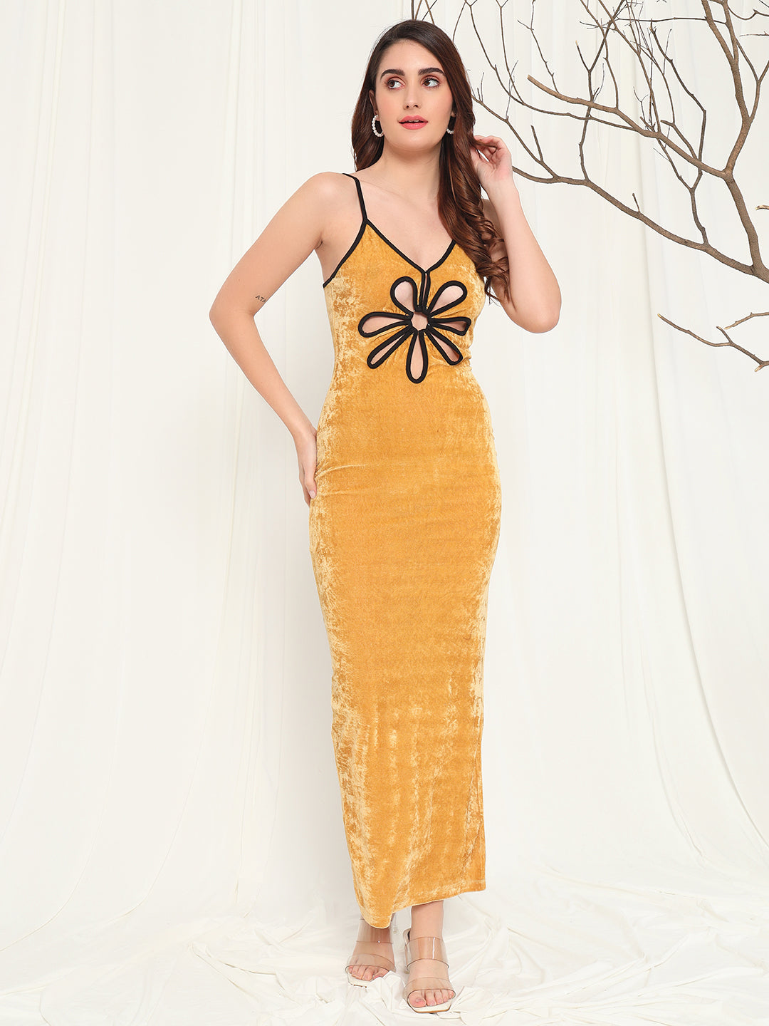 TANDUL  Women Bodycon Yellow Dress