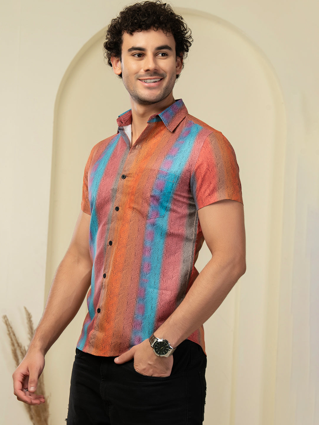 TANDUL Men Printed Casual Multicolor Shirt