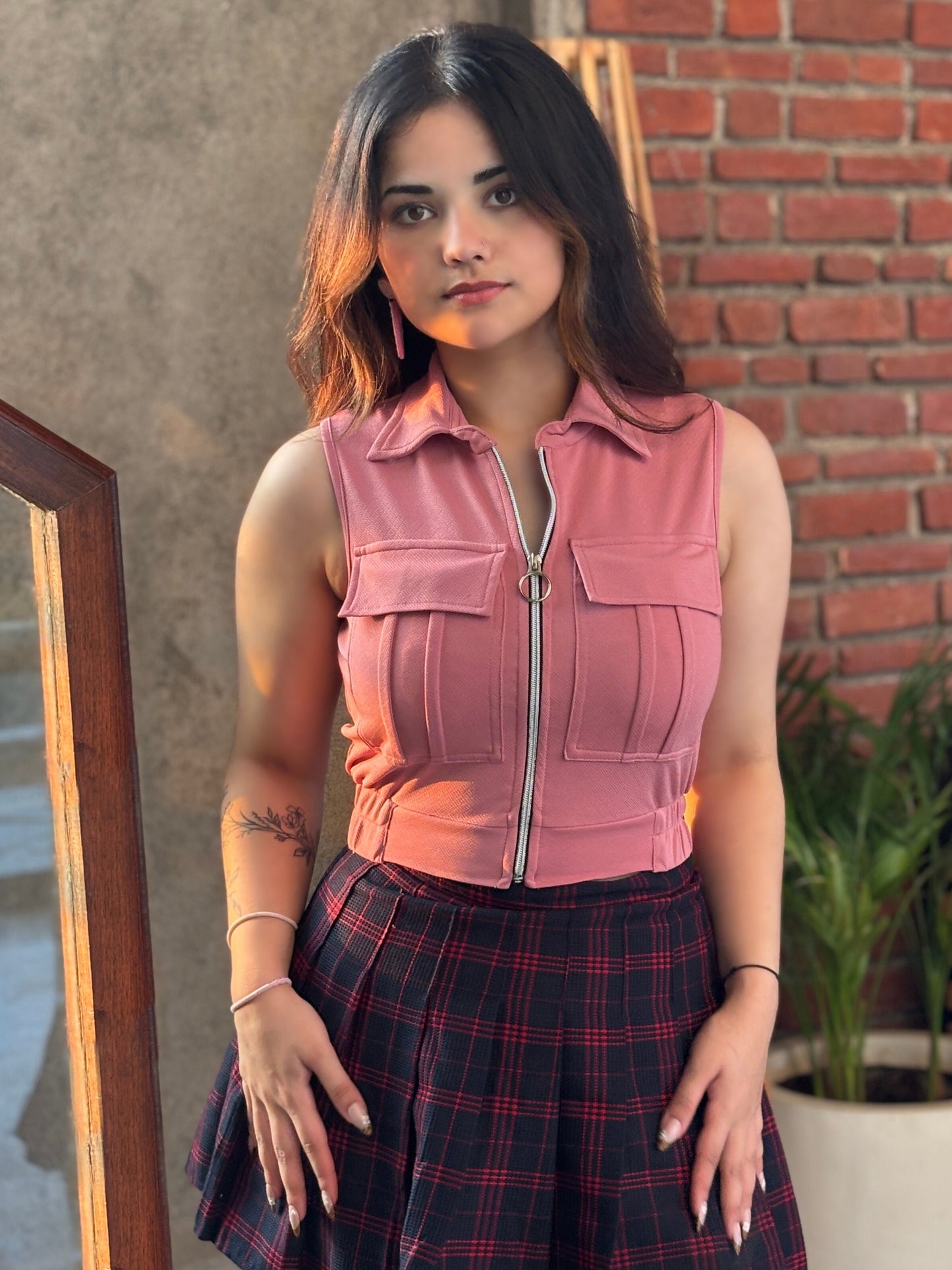 TANDUL Women Pink Jacket Style Top