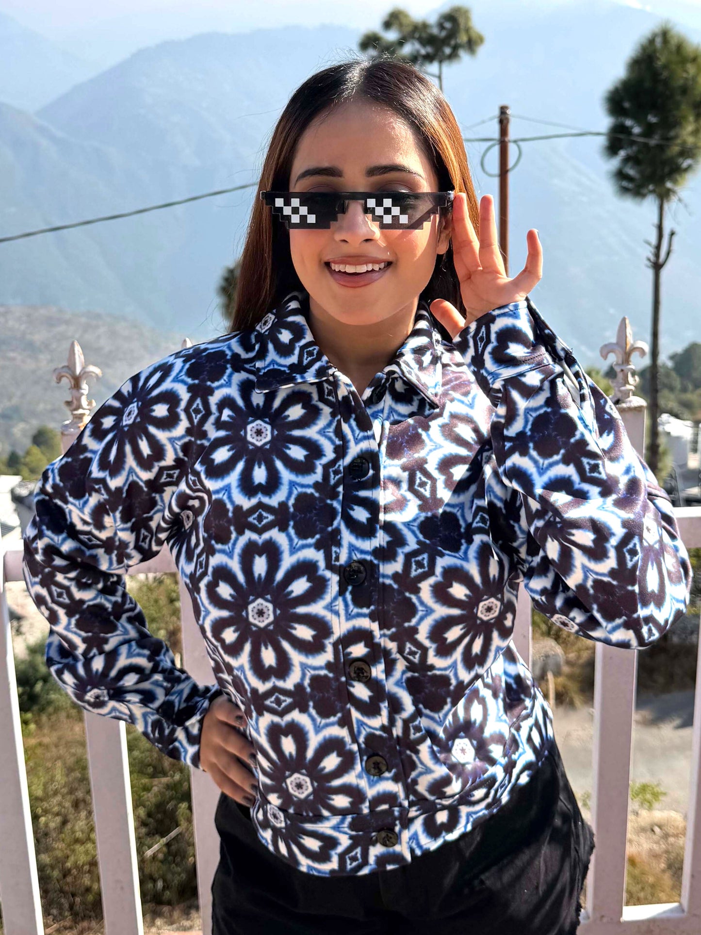 TANDUL Women Blue Floral Jacket