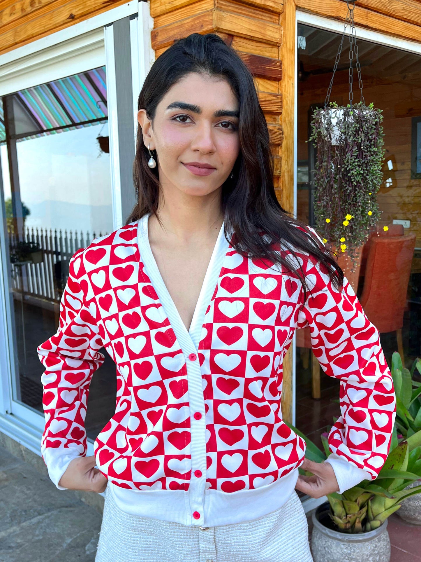 TANDUL Women Charming Red and White Sweater