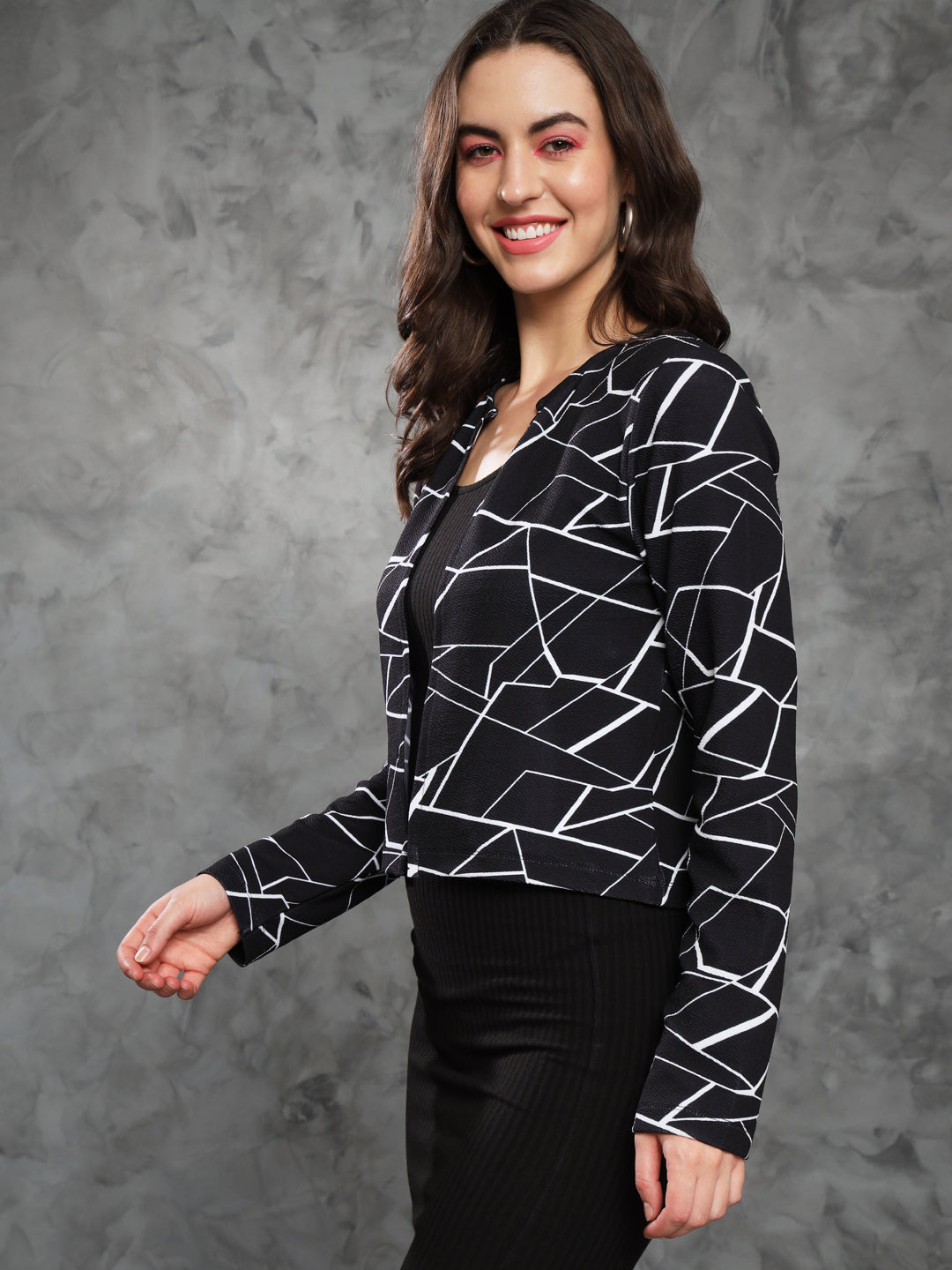 TANDUL Women Full Sleeve Multicolor Shrug