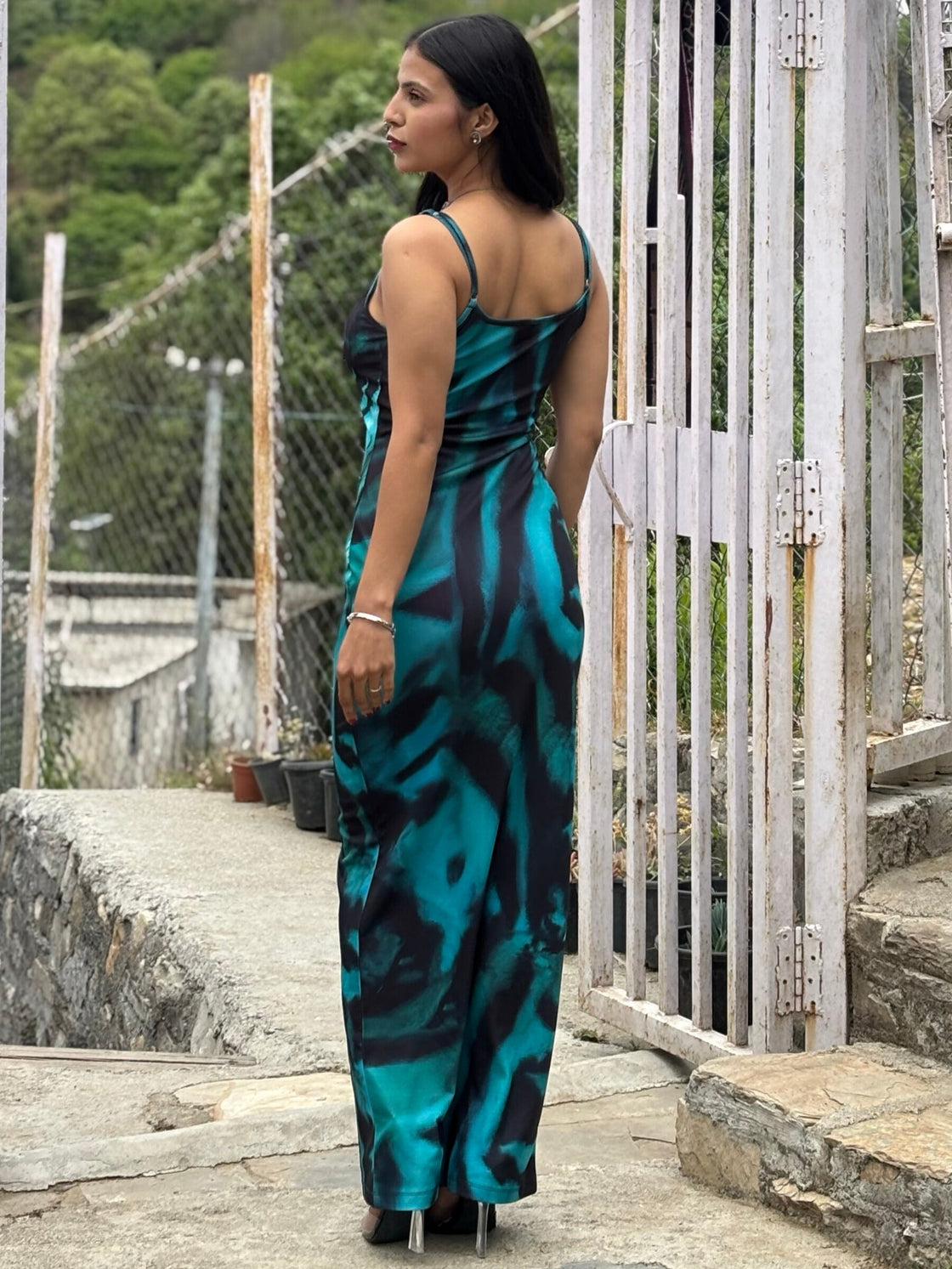 TANDUL Women's Tiger Printed Bodycon Dress