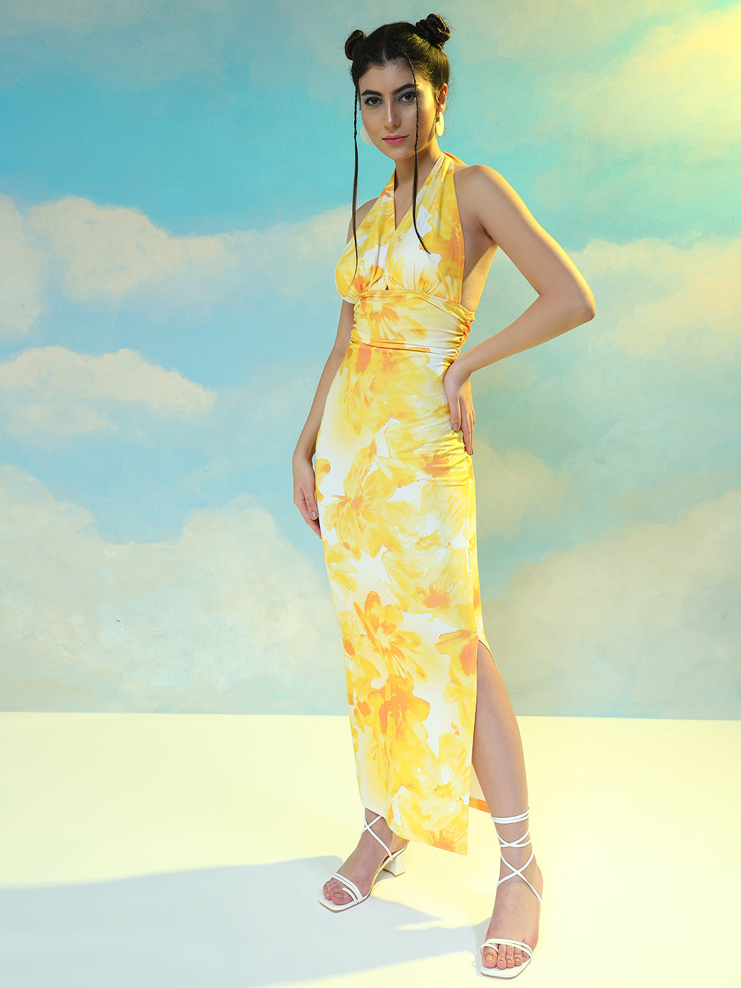 TANDUL  Women Bodycon Yellow Dress