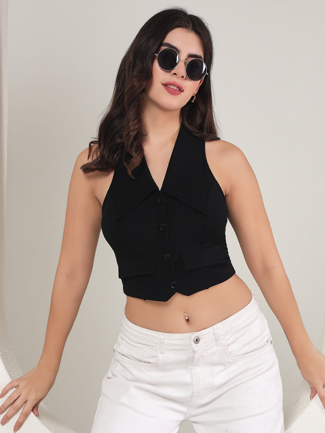 TANDUL  Solid Women Waistcoat