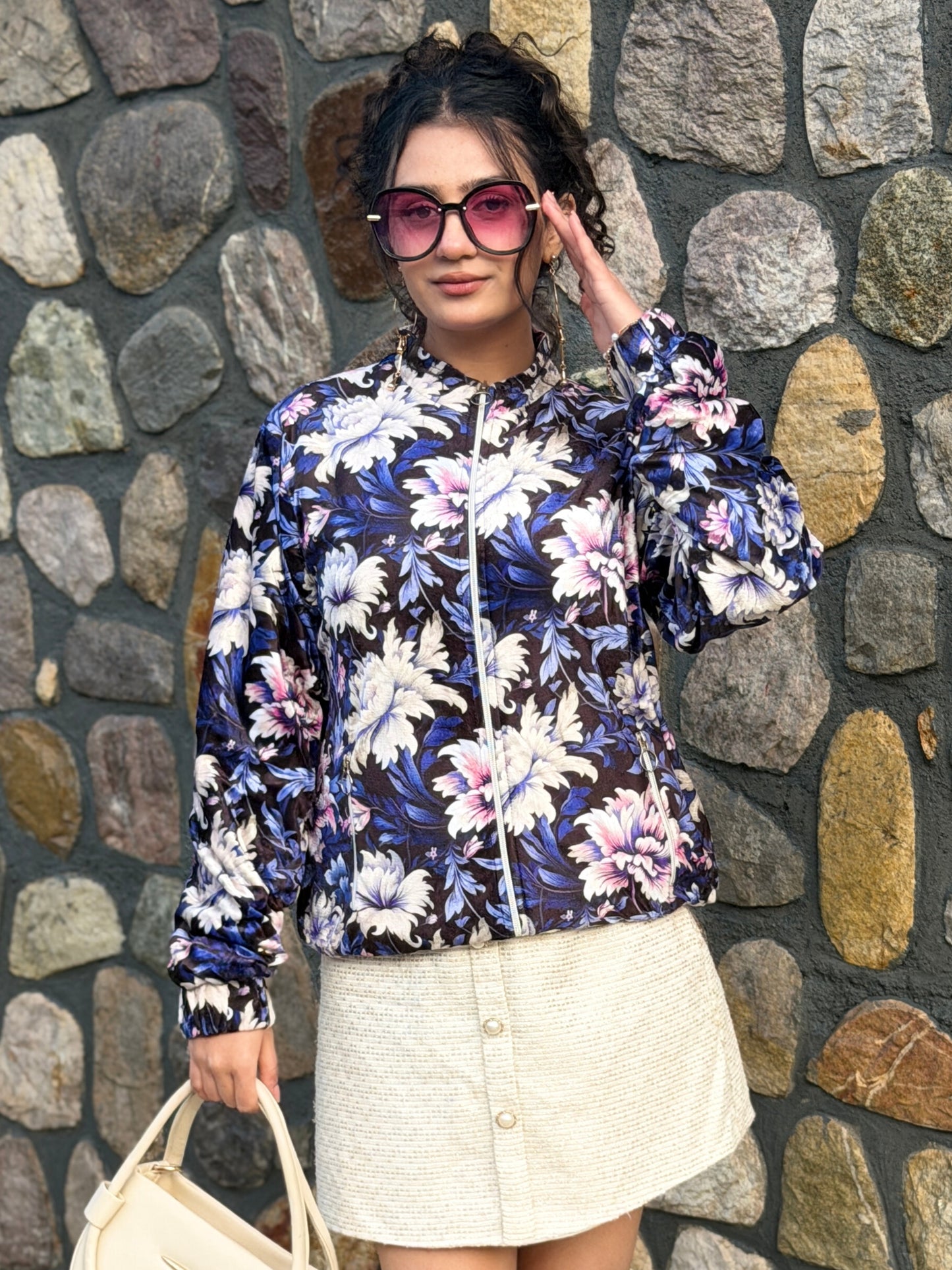 TANDUL Women Floral Print Puffer Jacket