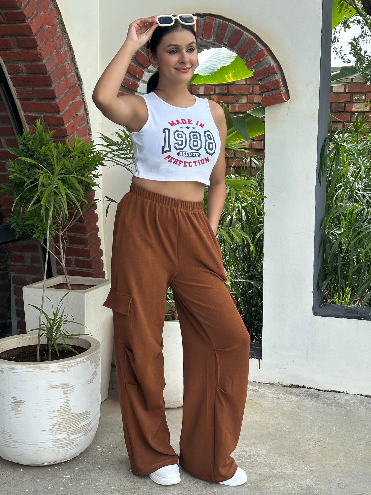 TANDUL Women Solid Brown Trouser