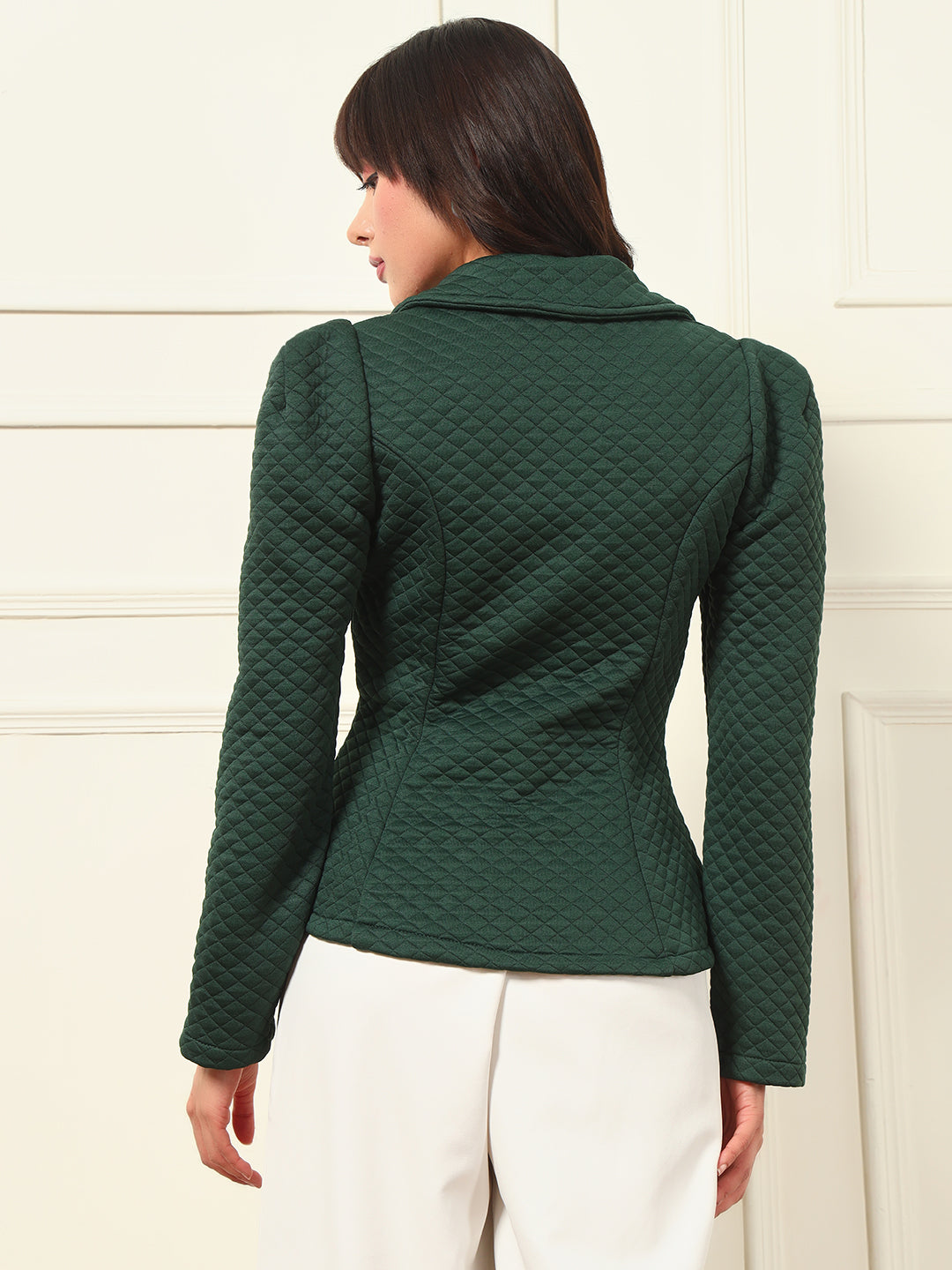 TANDUL Women  Elegant Green Blazer