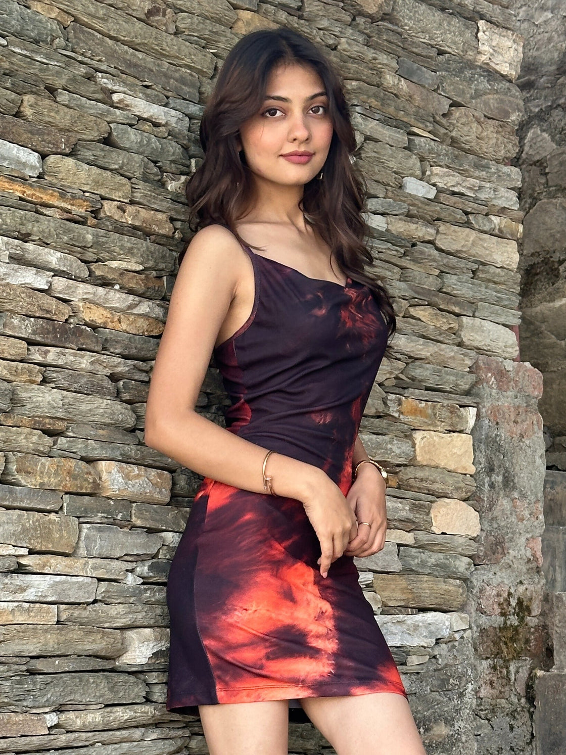 Women Bodycon Multicolor Dress