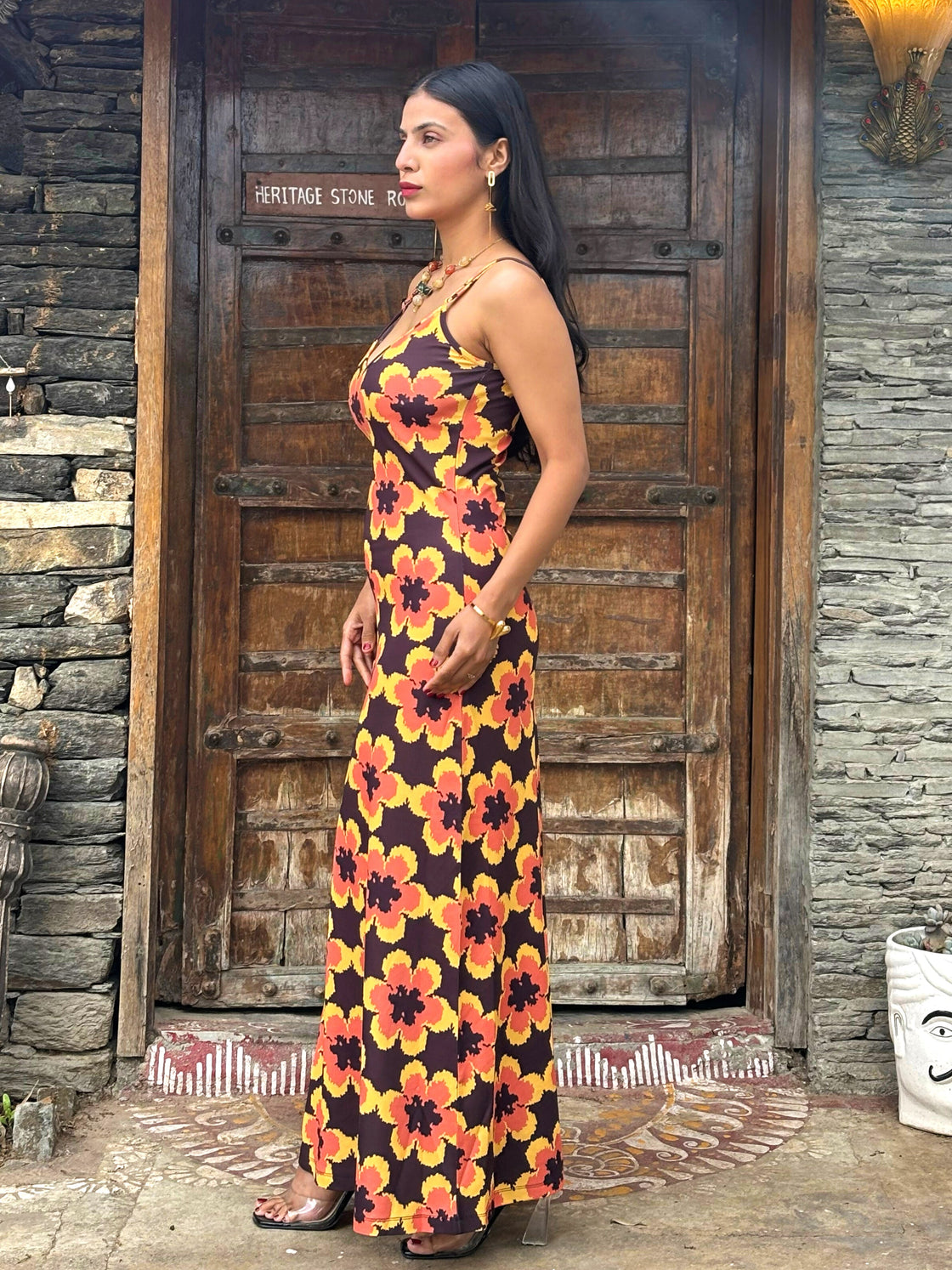 TANDUL Women's Vibrant Floral Printed Dress