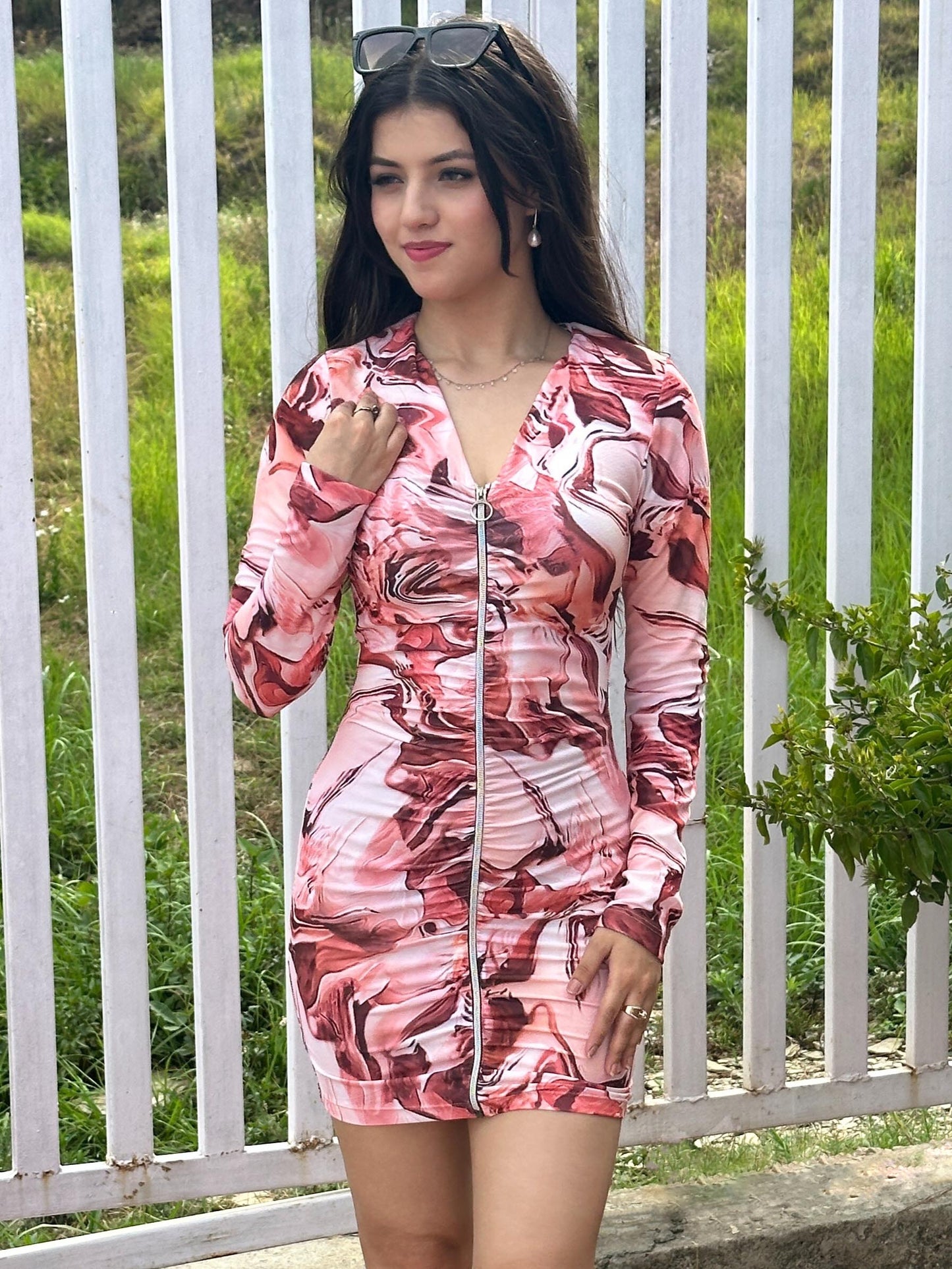 11424TANDUL  Women Bodycon Multicolor Dress