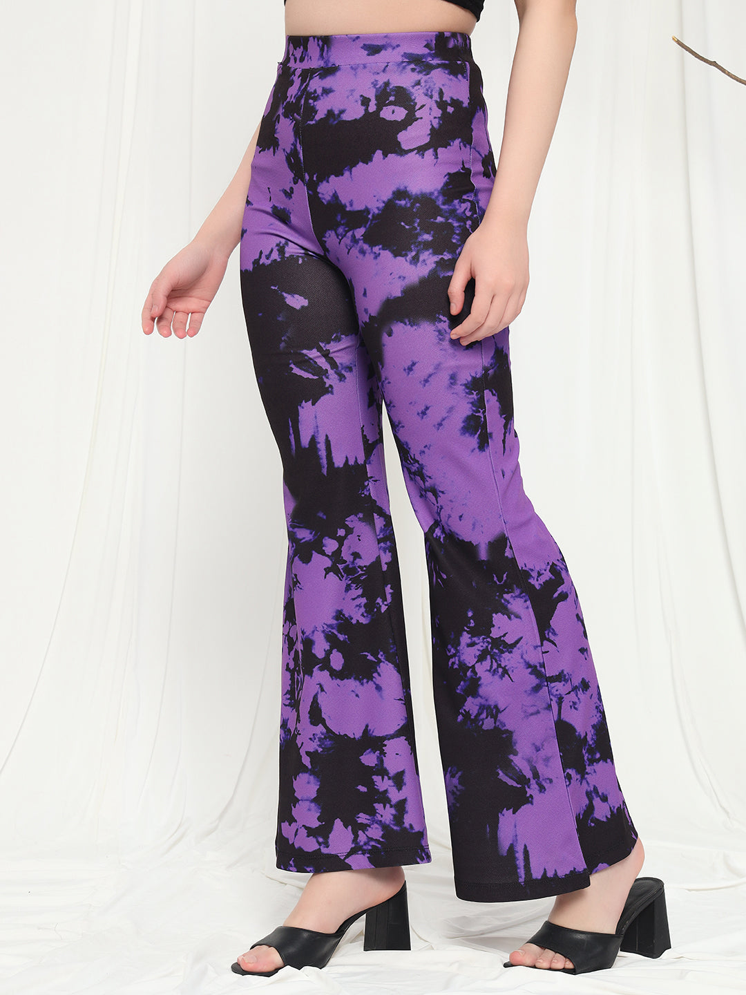 TANDUL  Women Regular Fit Purple Lycra Blend Trousers