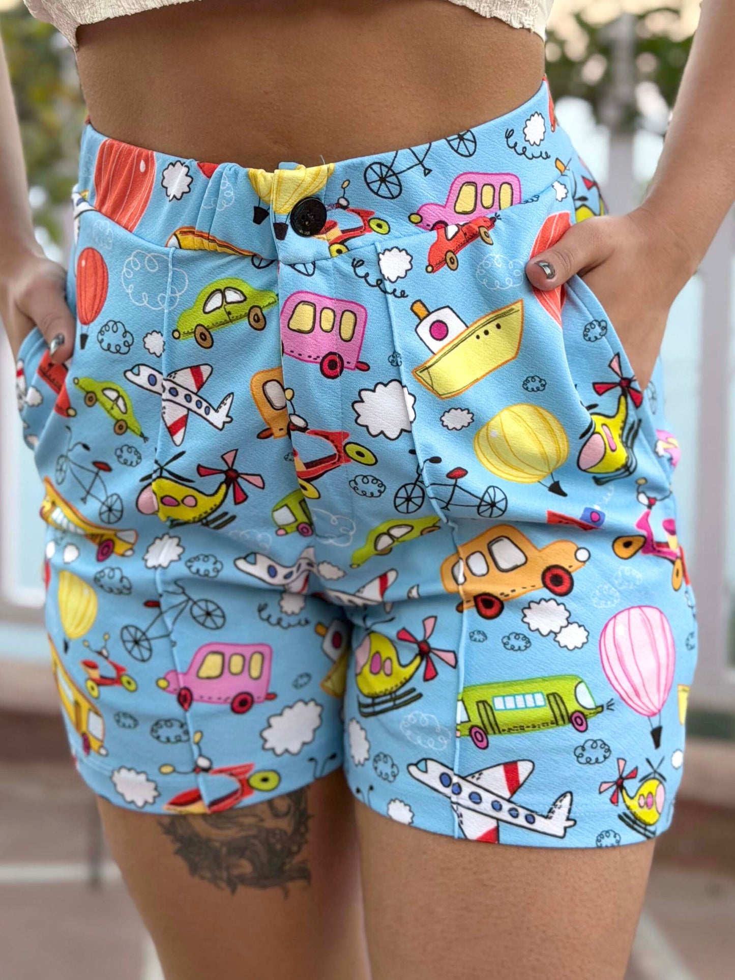 TANDUL Women Skyblue Printed Shorts