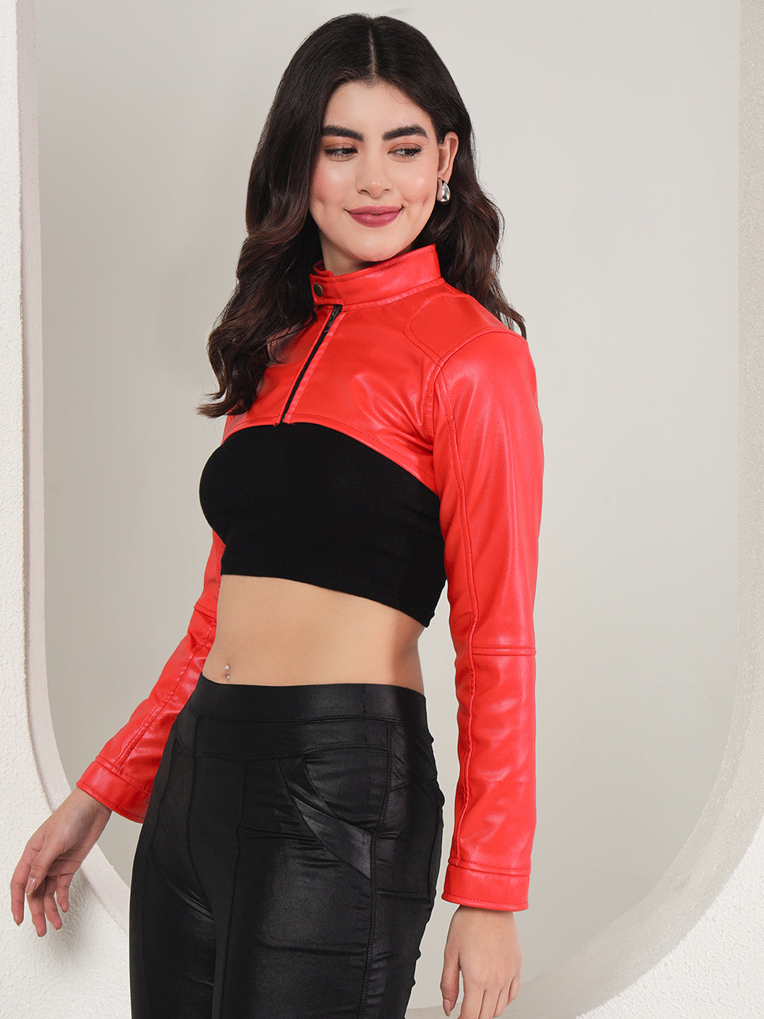 TANDUL  Women Solid Leather Jacket