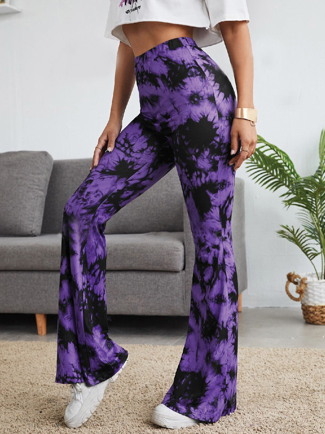 TANDUL  Women Regular Fit Purple Lycra Blend Trousers