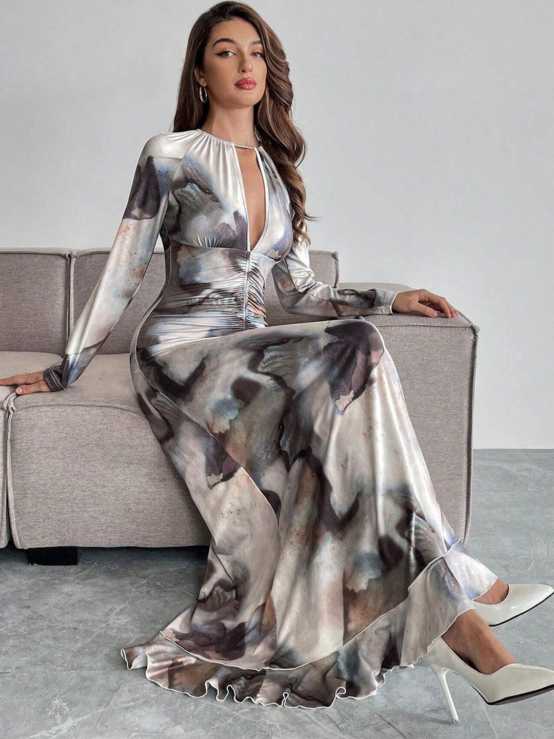 TANDUL  Women Fit and Flare Grey Dress
