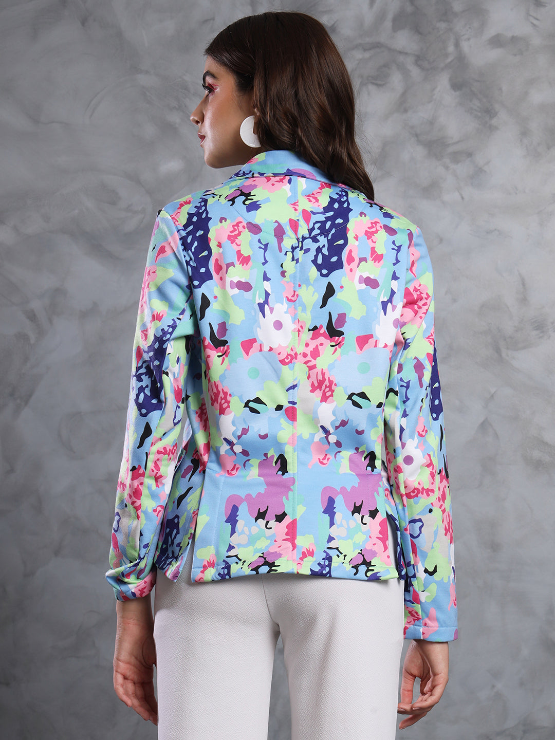 TANDUL  FLEECE BLEND Printed Coat For Women