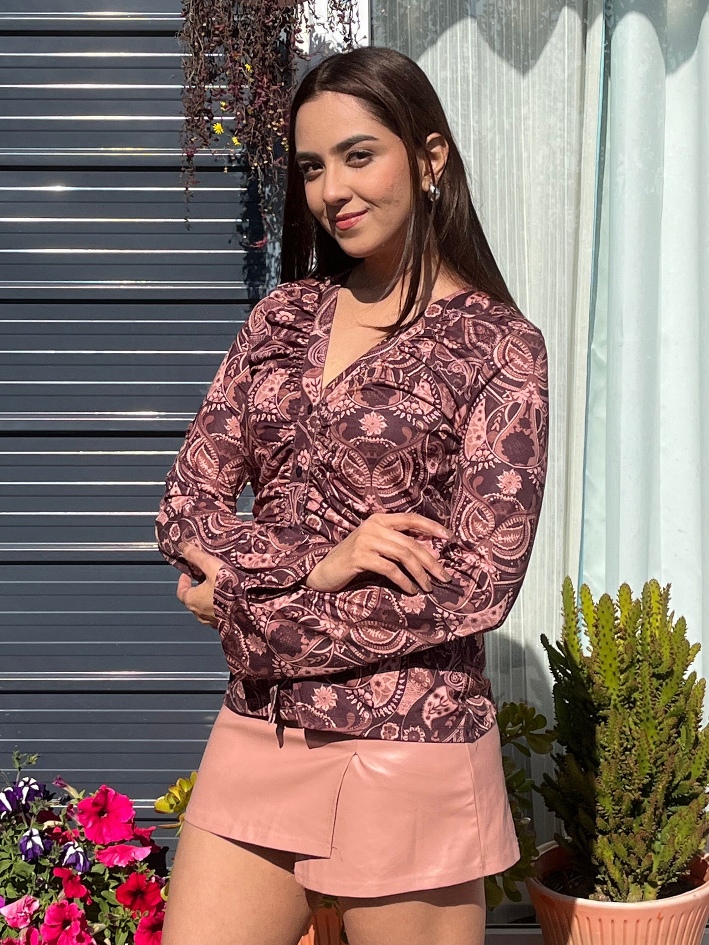 TANDUL Women Comfort Fit Fit Printed Slim Collar Casual Shirt