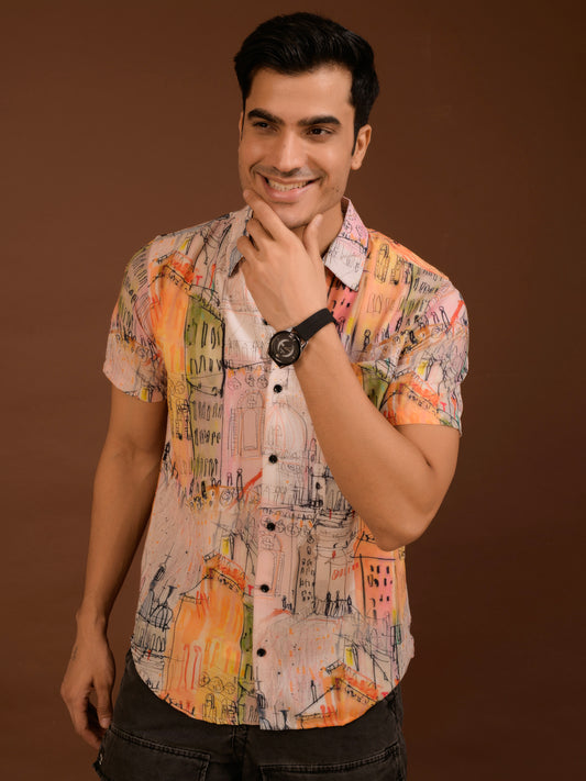 TANDUL  Men Regular Fit Printed Casual Shirt