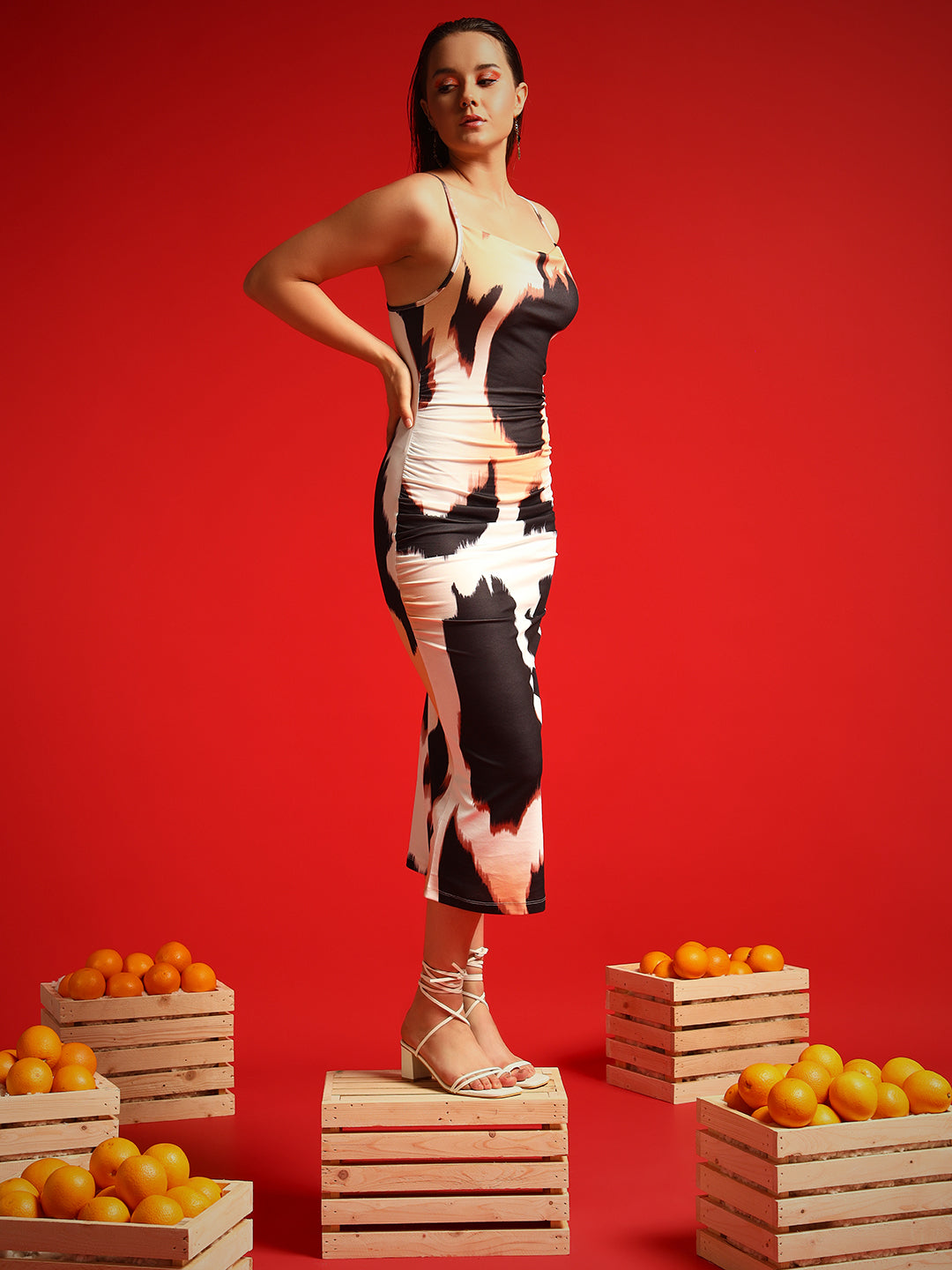 TANDUL  Women Bodycon Beige Dress