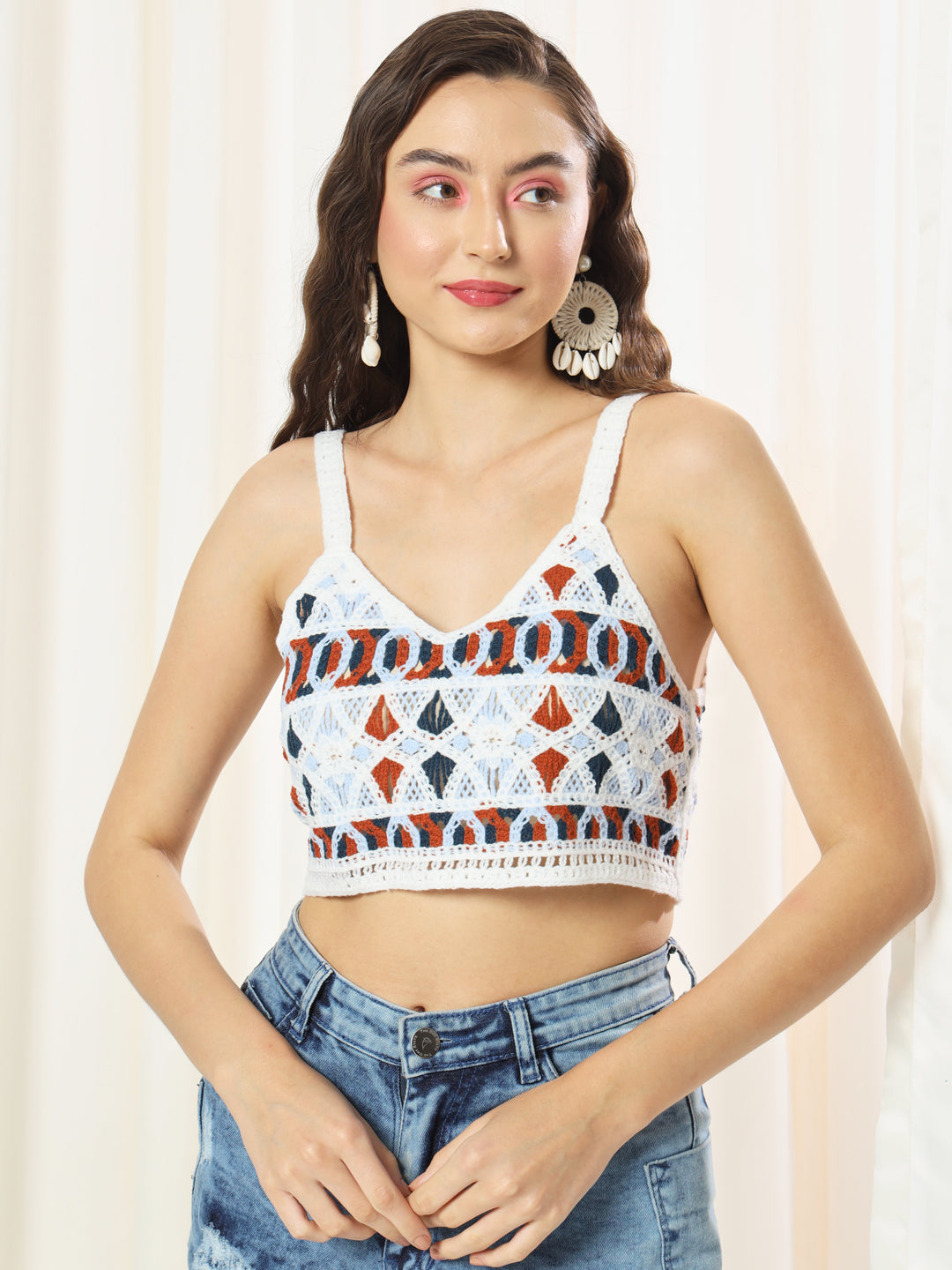 TANDUL  Casual Sleeveless Printed Women Multicolor Top