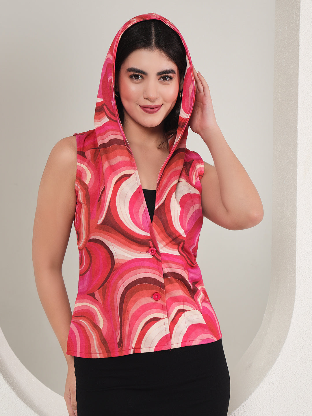 TANDUL  Polyester Printed Coat For Women